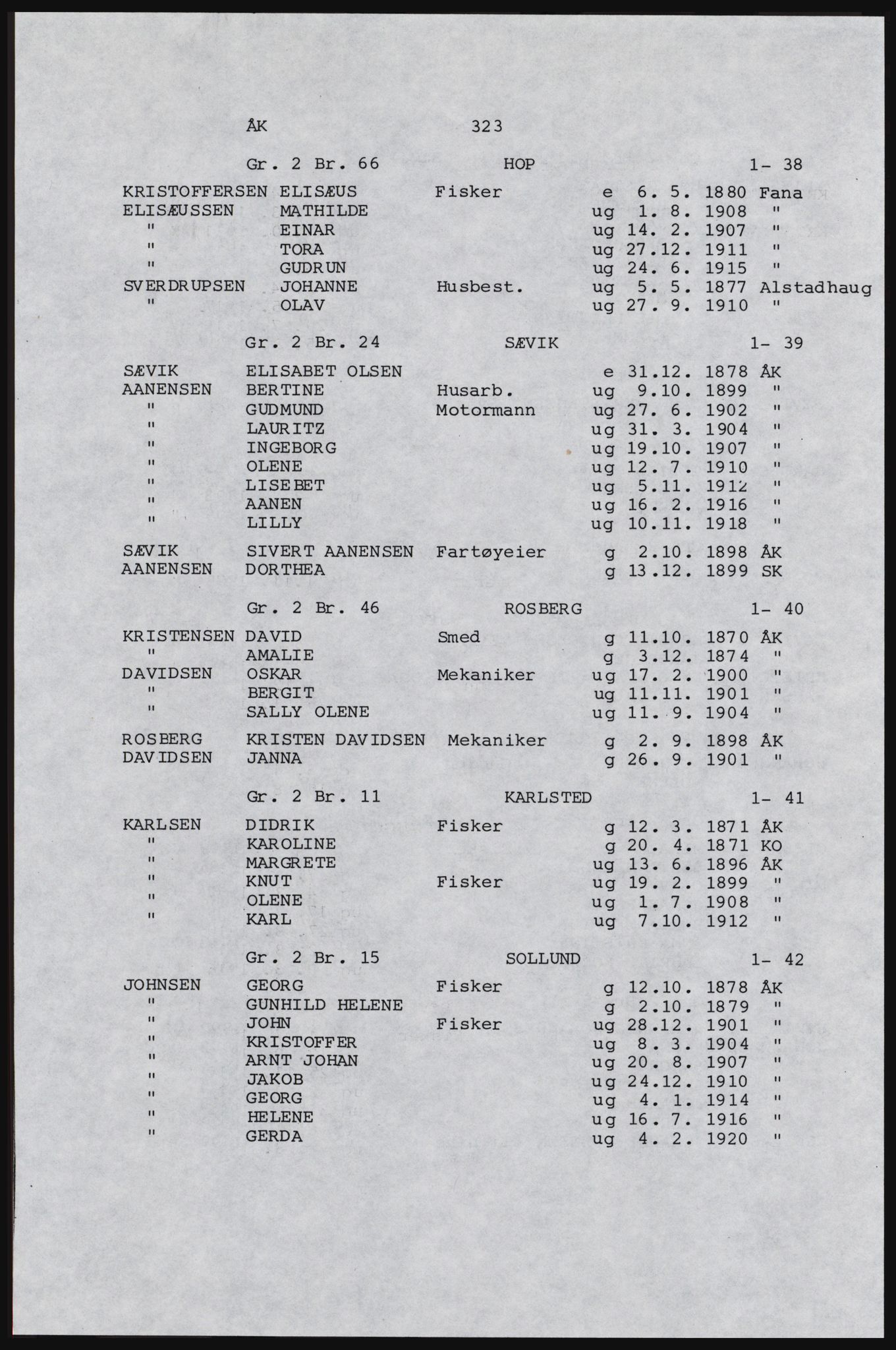 SAST, Copy of 1920 census for Karmøy, 1920, p. 345