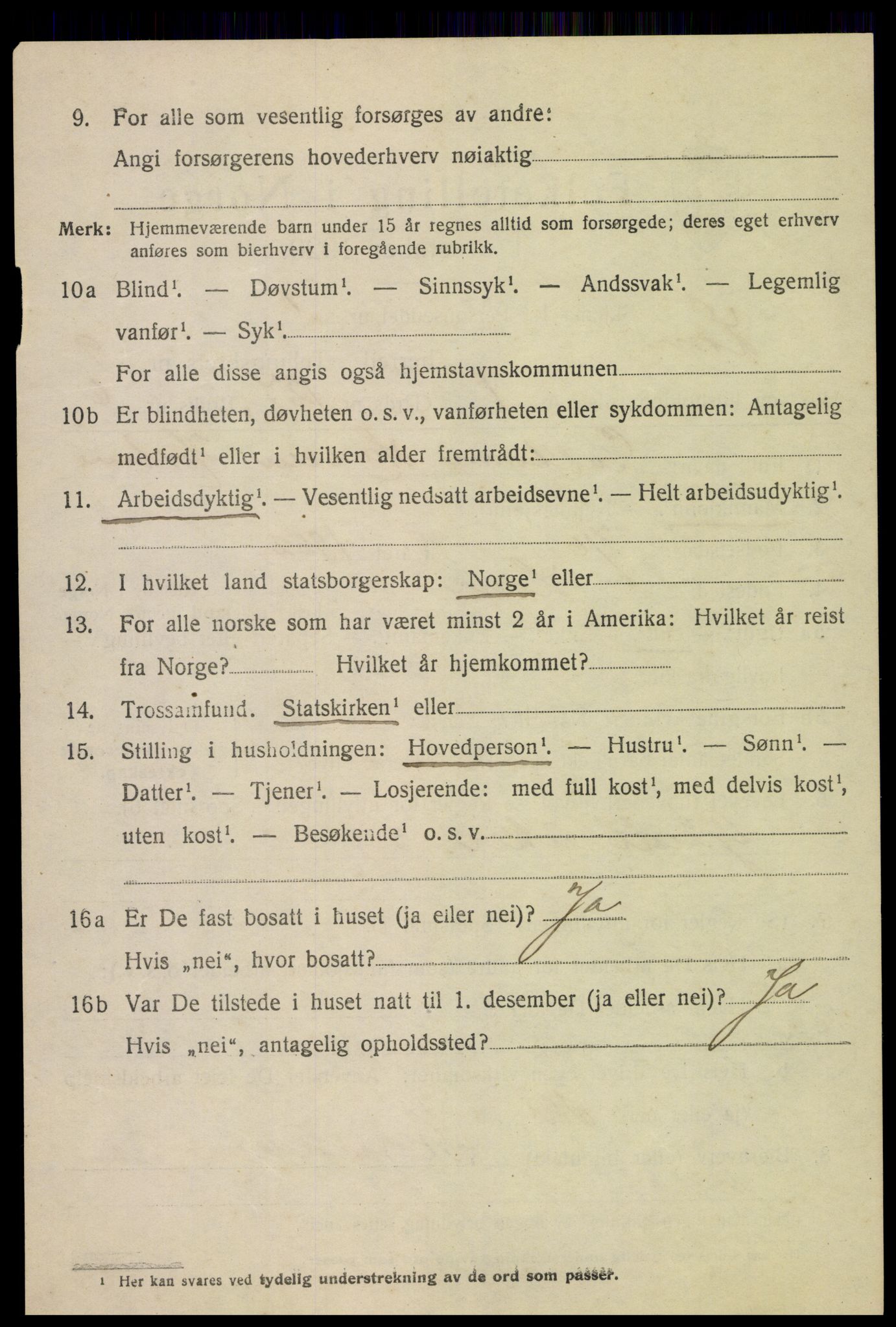 SAH, 1920 census for Lom, 1920, p. 5077