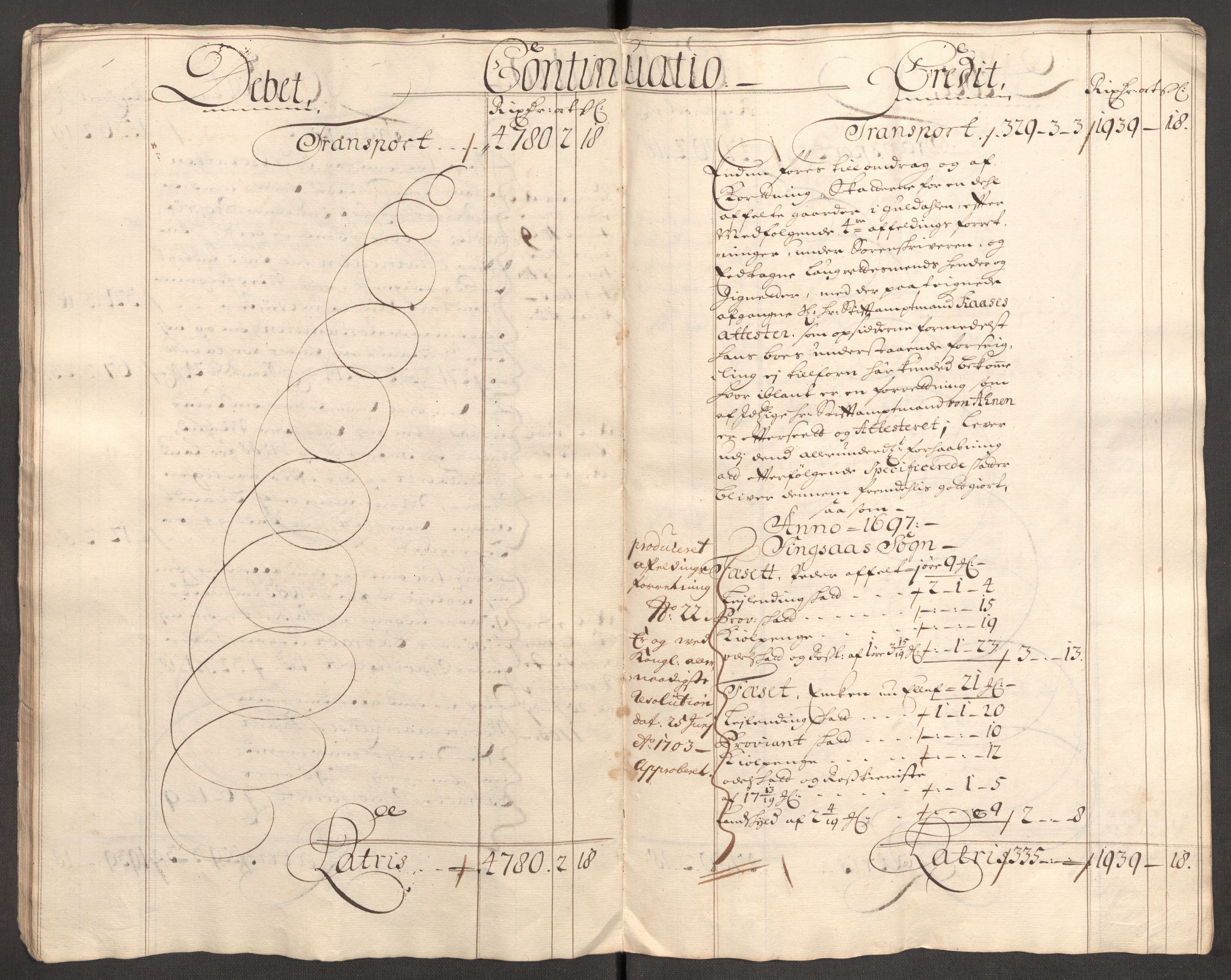 Rentekammeret inntil 1814, Reviderte regnskaper, Fogderegnskap, AV/RA-EA-4092/R60/L3951: Fogderegnskap Orkdal og Gauldal, 1701, p. 15