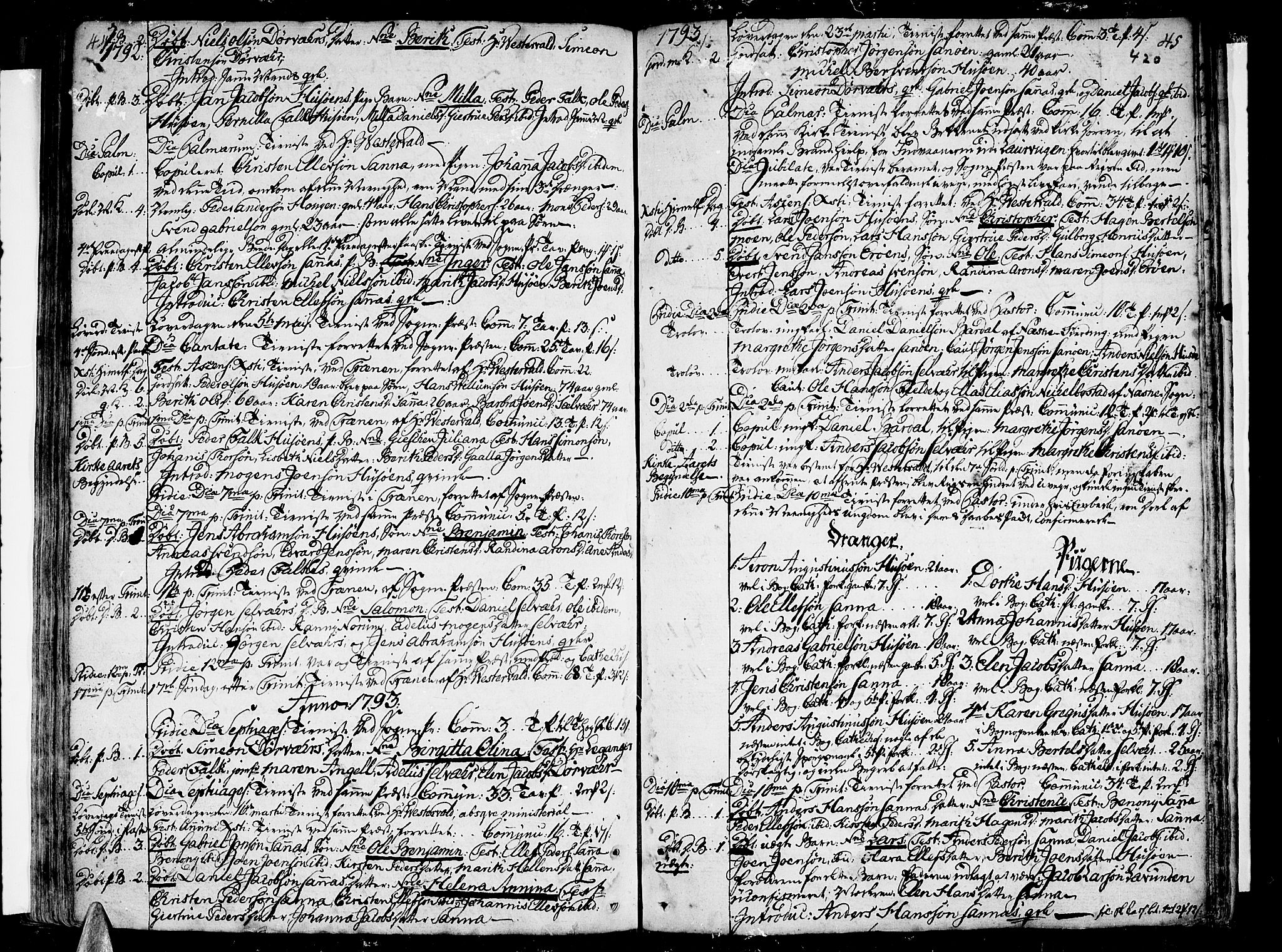 Ministerialprotokoller, klokkerbøker og fødselsregistre - Nordland, SAT/A-1459/839/L0563: Parish register (official) no. 839A01 /2, 1768-1824, p. 44-45