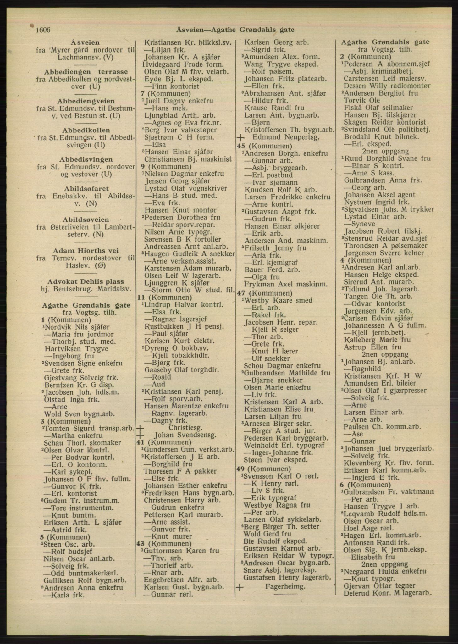 Kristiania/Oslo adressebok, PUBL/-, 1948, p. 1606