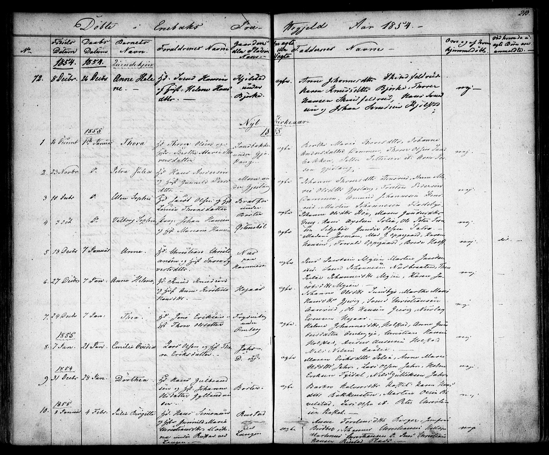 Enebakk prestekontor Kirkebøker, SAO/A-10171c/F/Fa/L0009: Parish register (official) no. I 9, 1832-1861, p. 210