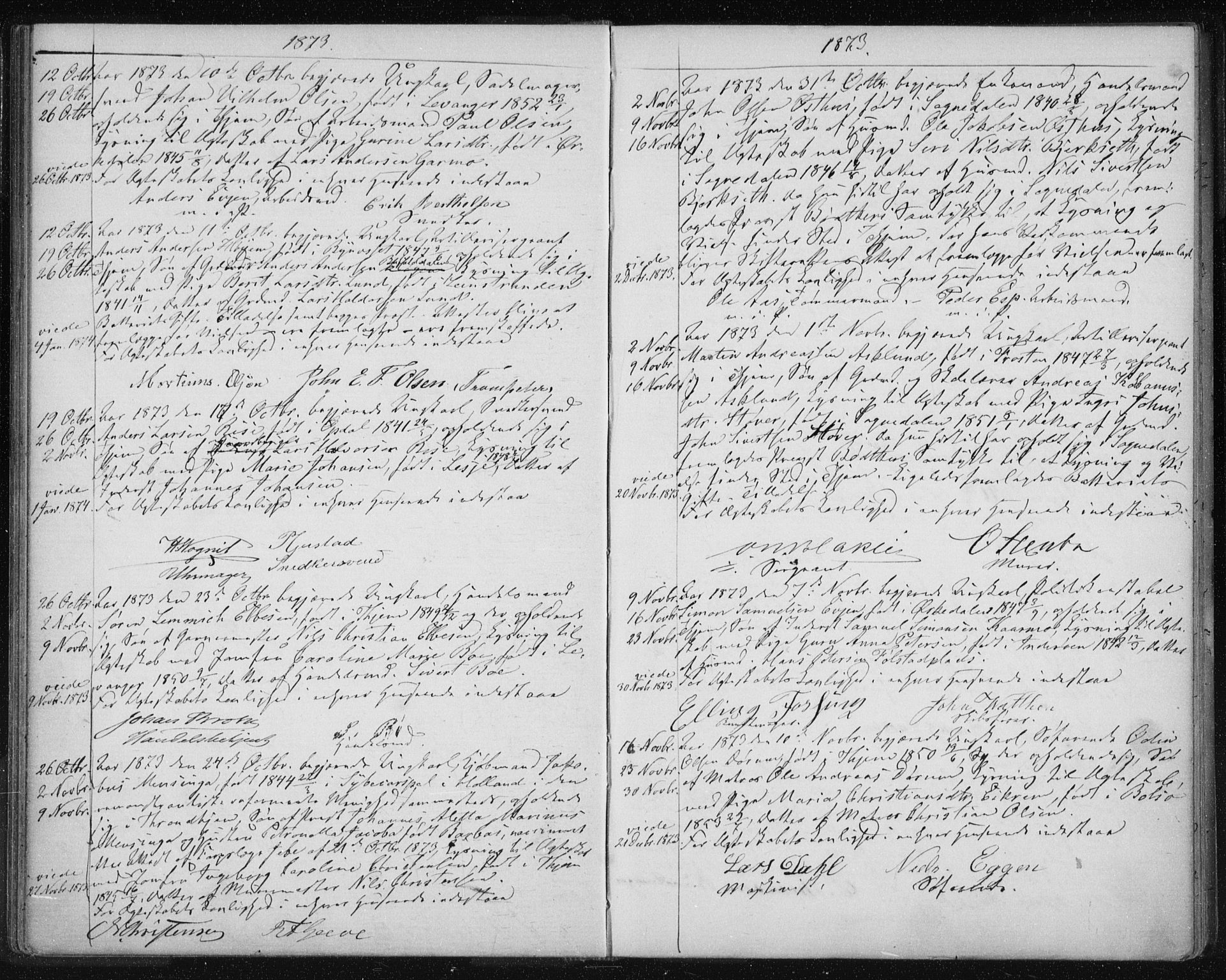 Ministerialprotokoller, klokkerbøker og fødselsregistre - Sør-Trøndelag, SAT/A-1456/601/L0056: Parish register (official) no. 601A24, 1867-1883