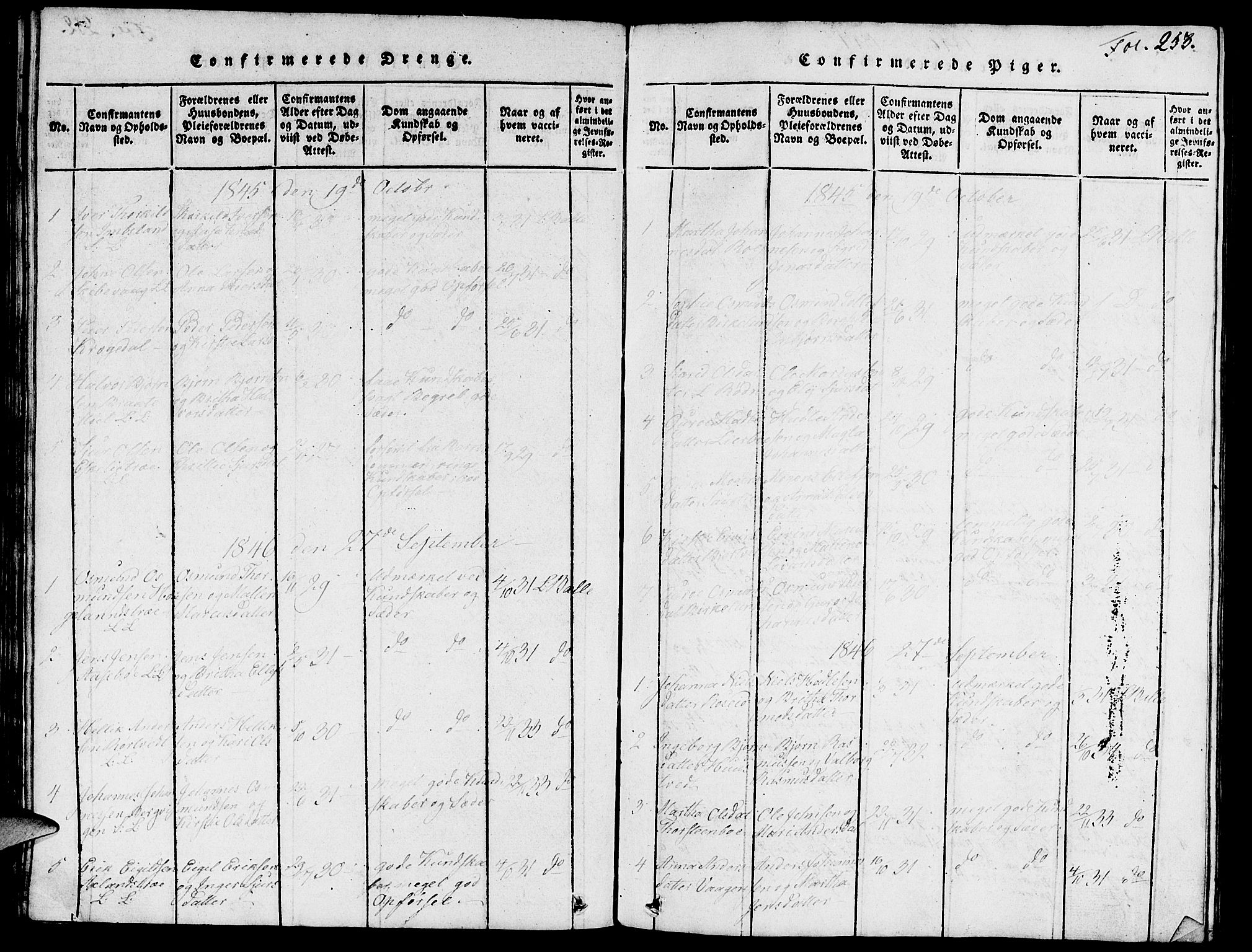 Vikedal sokneprestkontor, SAST/A-101840/01/V: Parish register (copy) no. B 3, 1816-1867, p. 253
