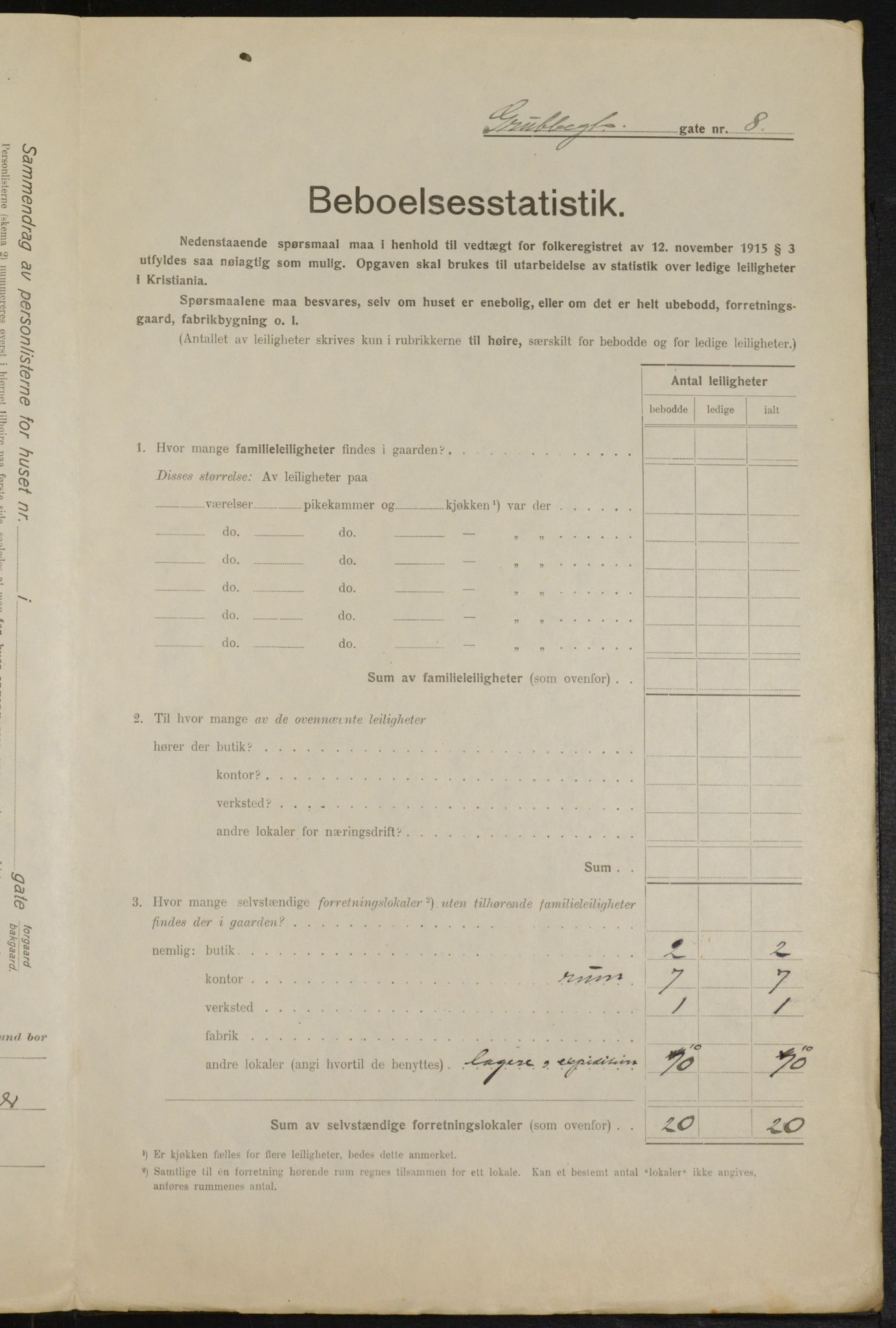 OBA, Municipal Census 1916 for Kristiania, 1916, p. 30757