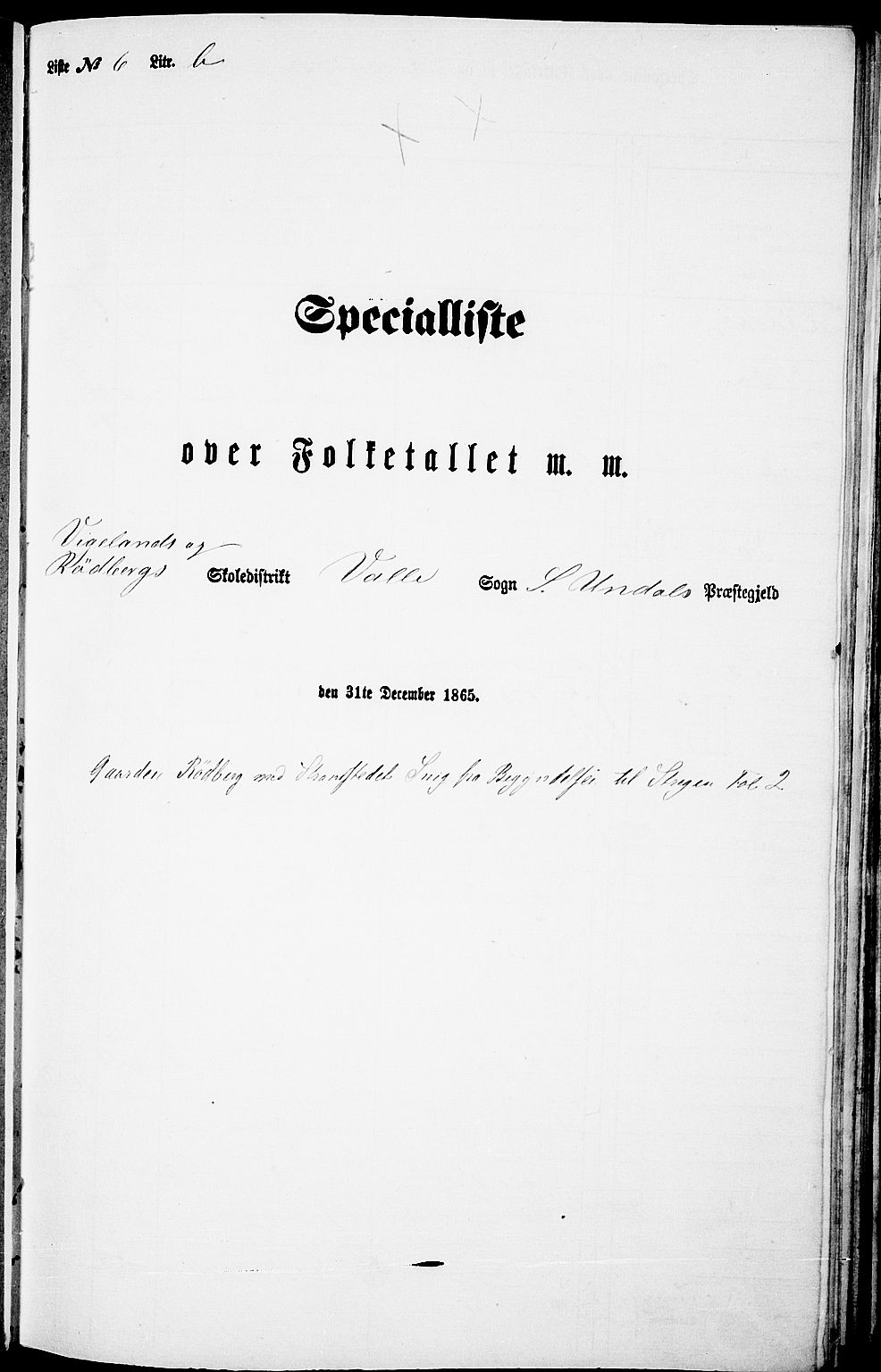 RA, 1865 census for Sør-Audnedal, 1865, p. 93