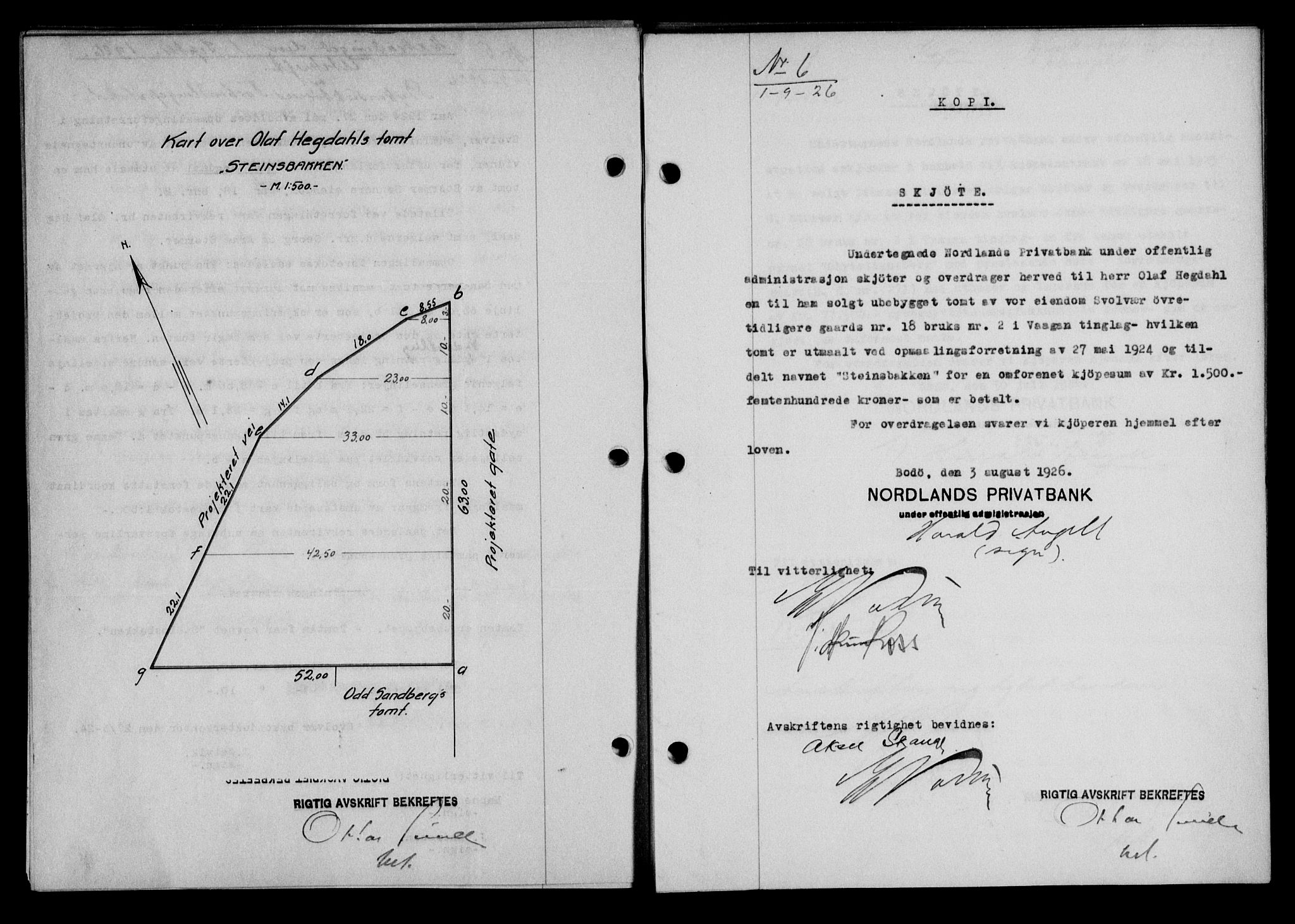 Lofoten sorenskriveri, SAT/A-0017/1/2/2C/L0014b: Mortgage book no. 14b, 1926-1926, Deed date: 01.09.1926