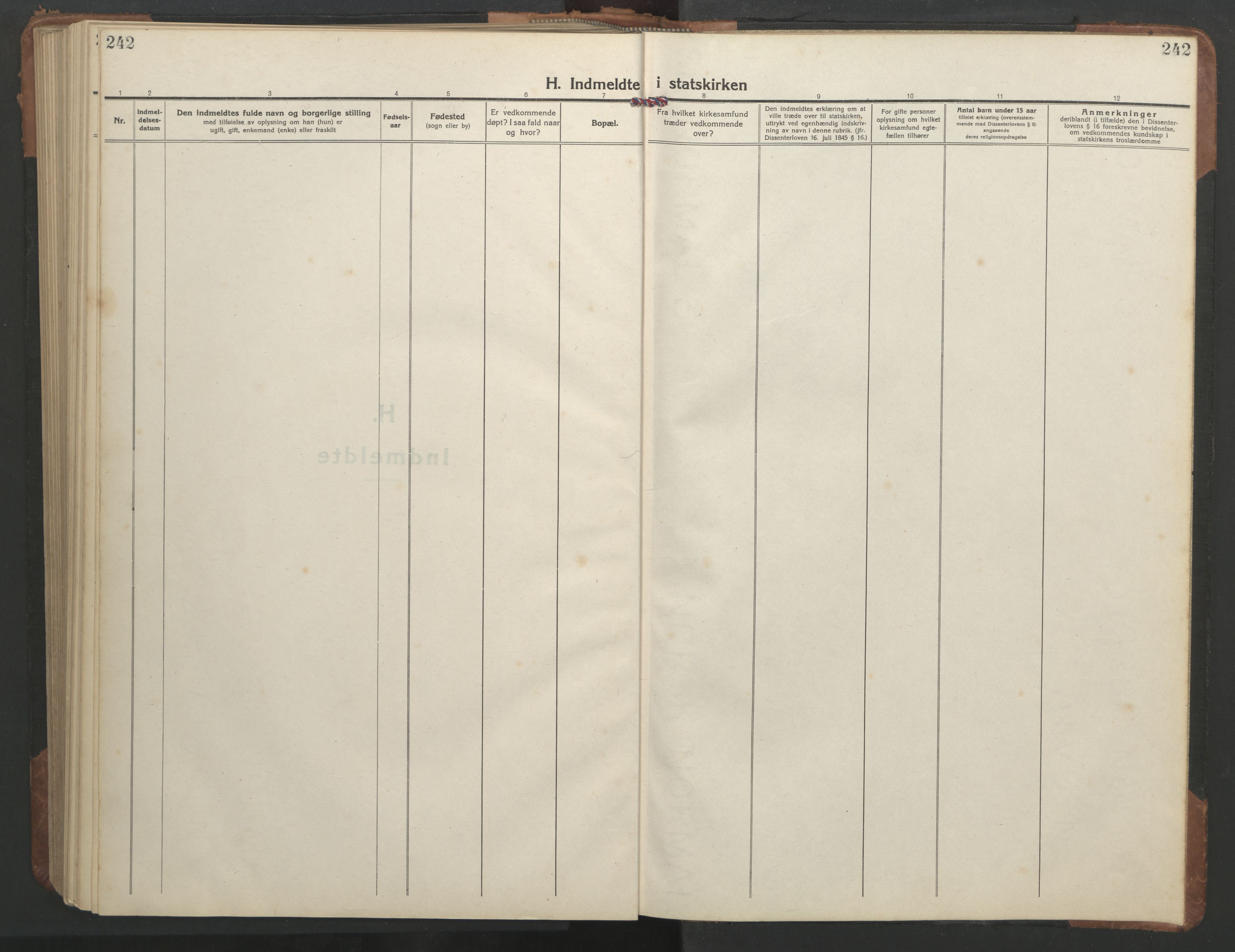 Ministerialprotokoller, klokkerbøker og fødselsregistre - Sør-Trøndelag, AV/SAT-A-1456/638/L0569: Parish register (copy) no. 638C01, 1923-1961, p. 242