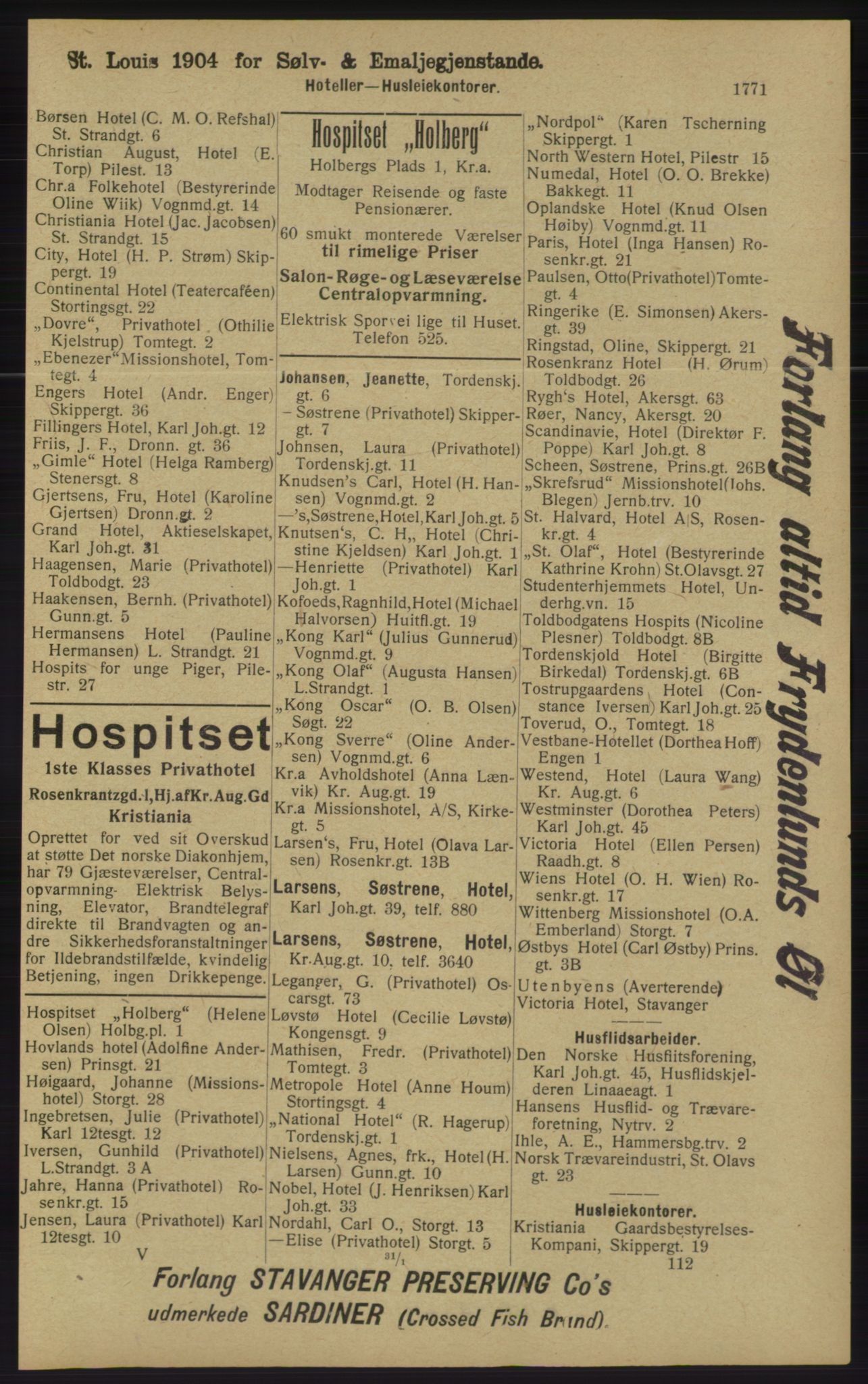 Kristiania/Oslo adressebok, PUBL/-, 1913, p. 1727