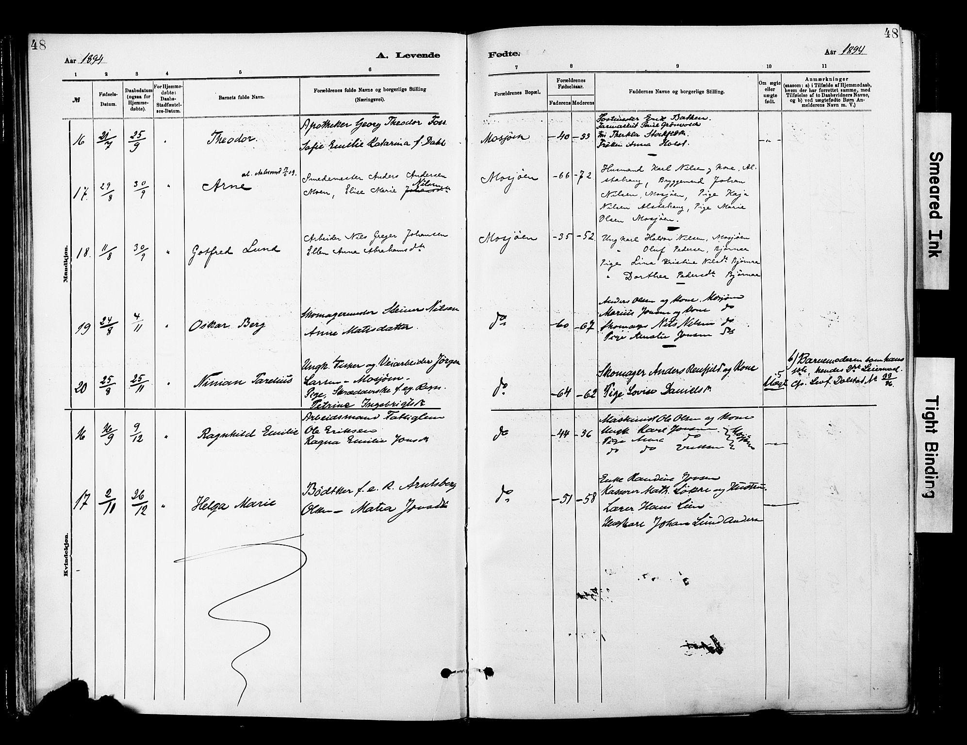 Ministerialprotokoller, klokkerbøker og fødselsregistre - Nordland, SAT/A-1459/820/L0296: Parish register (official) no. 820A17, 1880-1903, p. 48