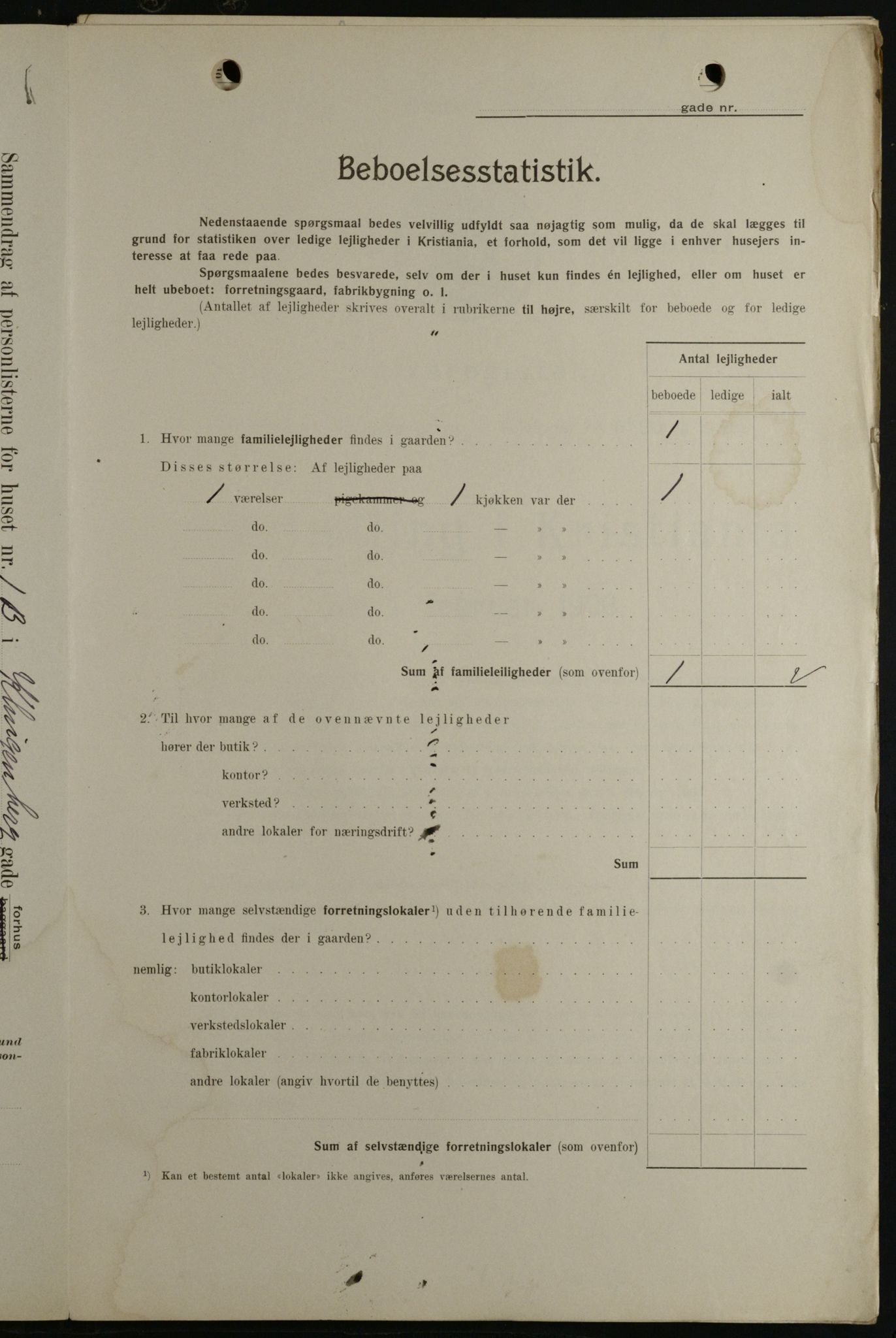 OBA, Municipal Census 1908 for Kristiania, 1908, p. 46344