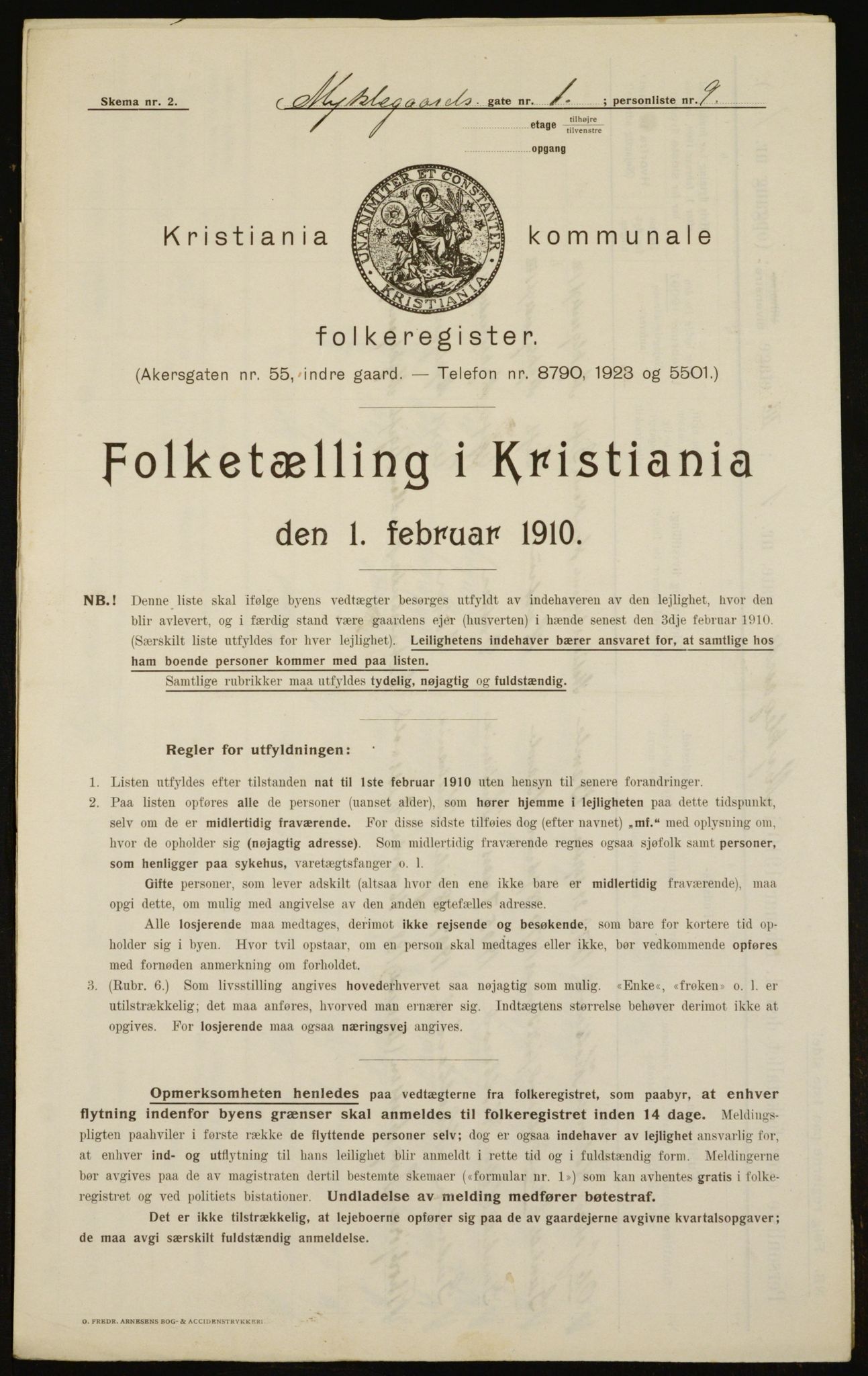 OBA, Municipal Census 1910 for Kristiania, 1910, p. 65845