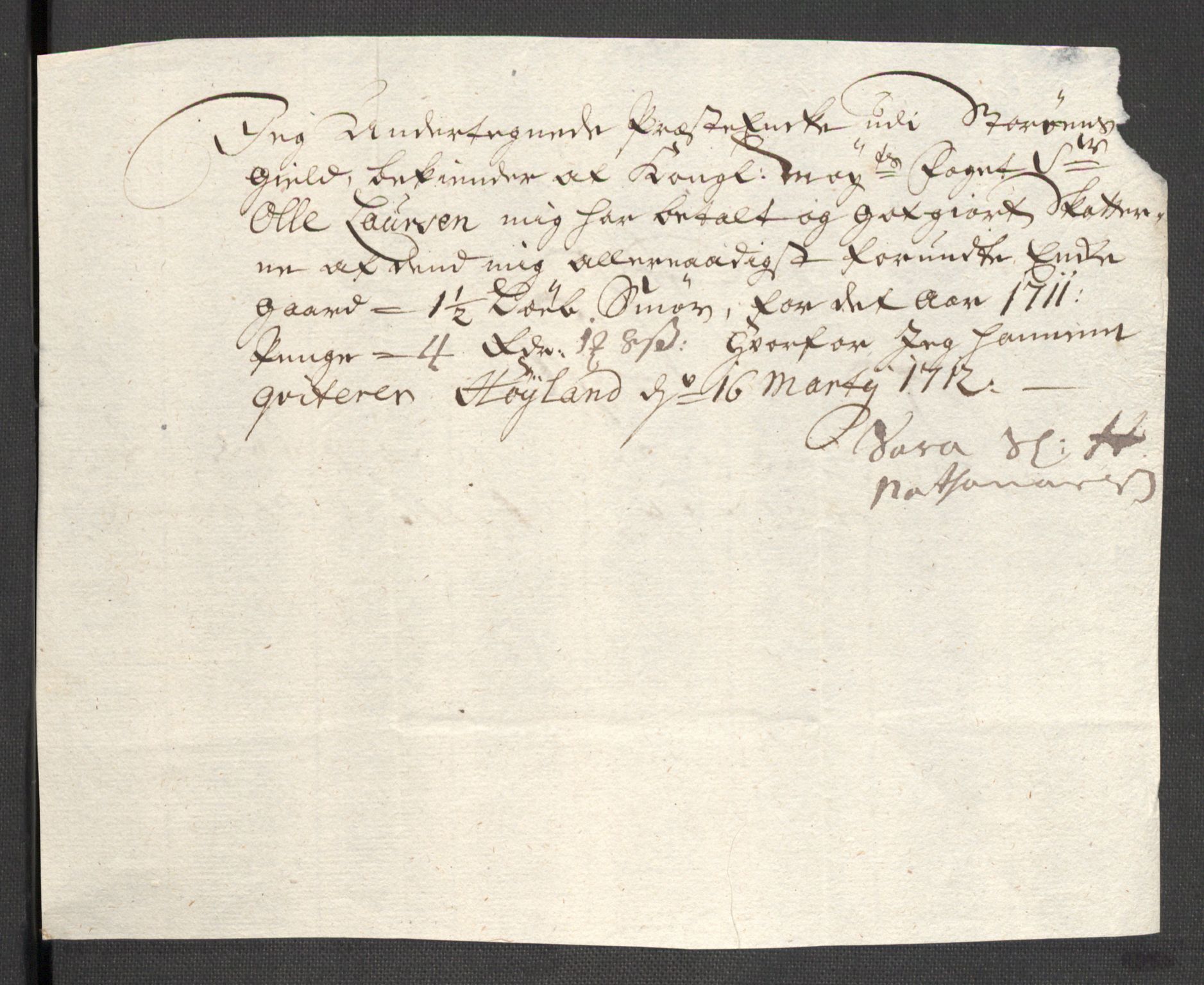 Rentekammeret inntil 1814, Reviderte regnskaper, Fogderegnskap, AV/RA-EA-4092/R48/L2987: Fogderegnskap Sunnhordland og Hardanger, 1711, p. 337