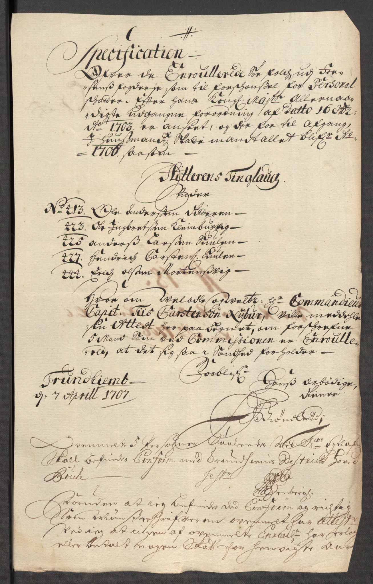 Rentekammeret inntil 1814, Reviderte regnskaper, Fogderegnskap, RA/EA-4092/R57/L3857: Fogderegnskap Fosen, 1706-1707, p. 152