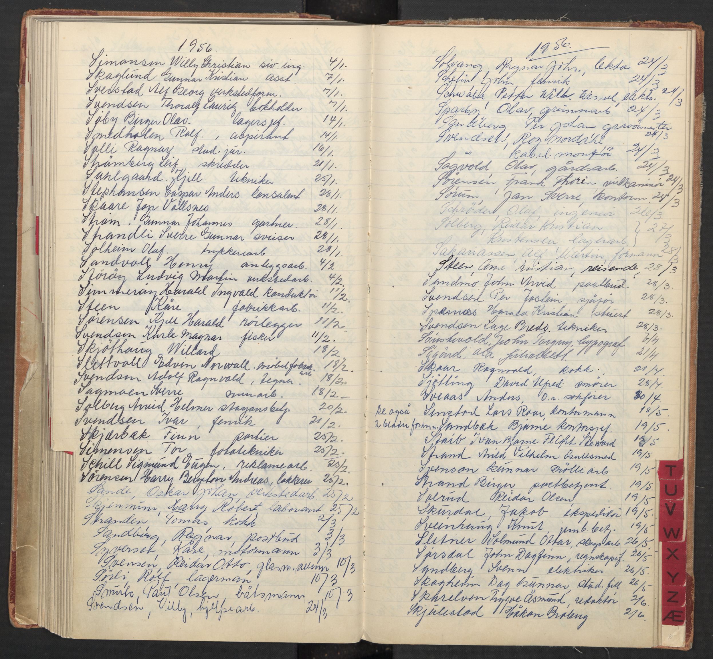 Oslo byfogd avd. I, AV/SAO-A-10220/L/La/L0009: Vigselsregister, 1955-1958, p. 125
