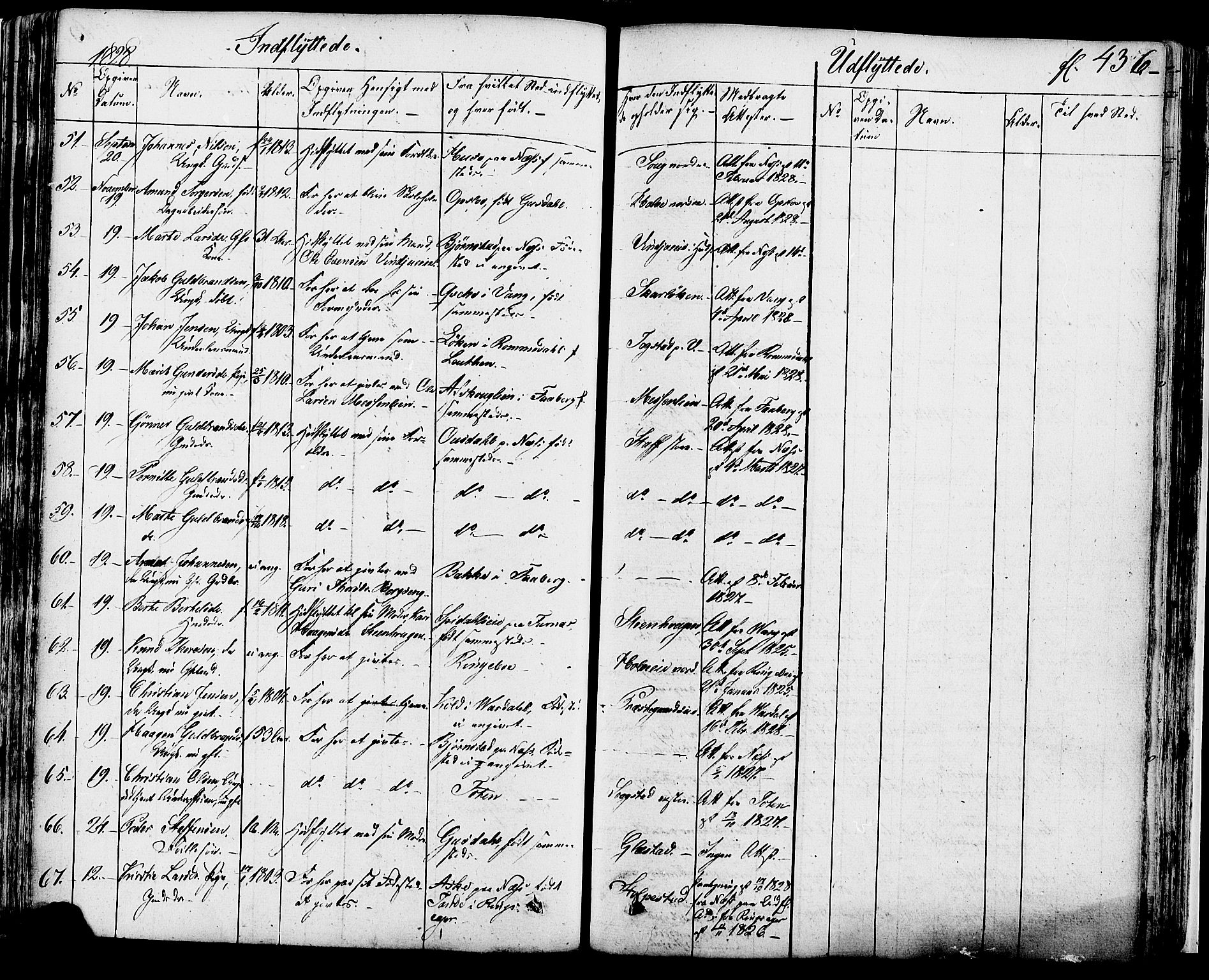 Ringsaker prestekontor, AV/SAH-PREST-014/K/Ka/L0007: Parish register (official) no. 7B, 1826-1837, p. 436