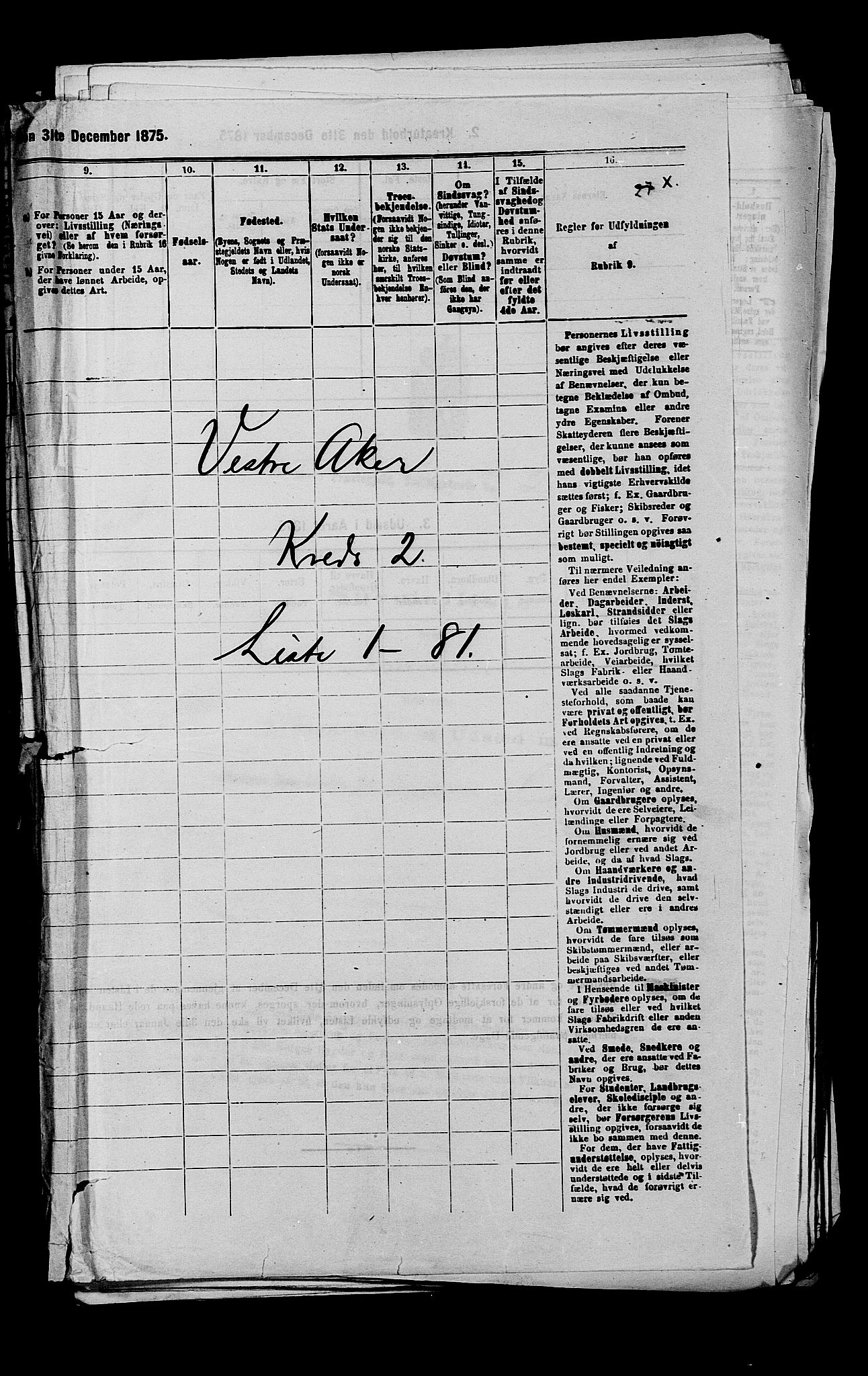 RA, 1875 census for 0218aP Vestre Aker, 1875, p. 503