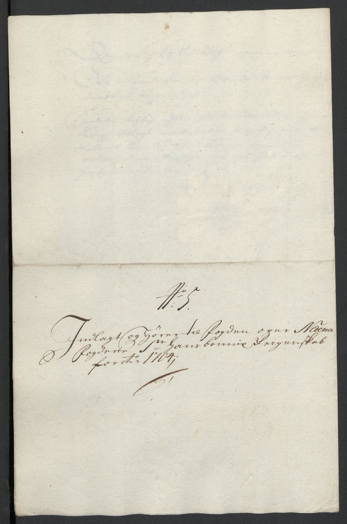 Rentekammeret inntil 1814, Reviderte regnskaper, Fogderegnskap, AV/RA-EA-4092/R39/L2317: Fogderegnskap Nedenes, 1704-1705, p. 33