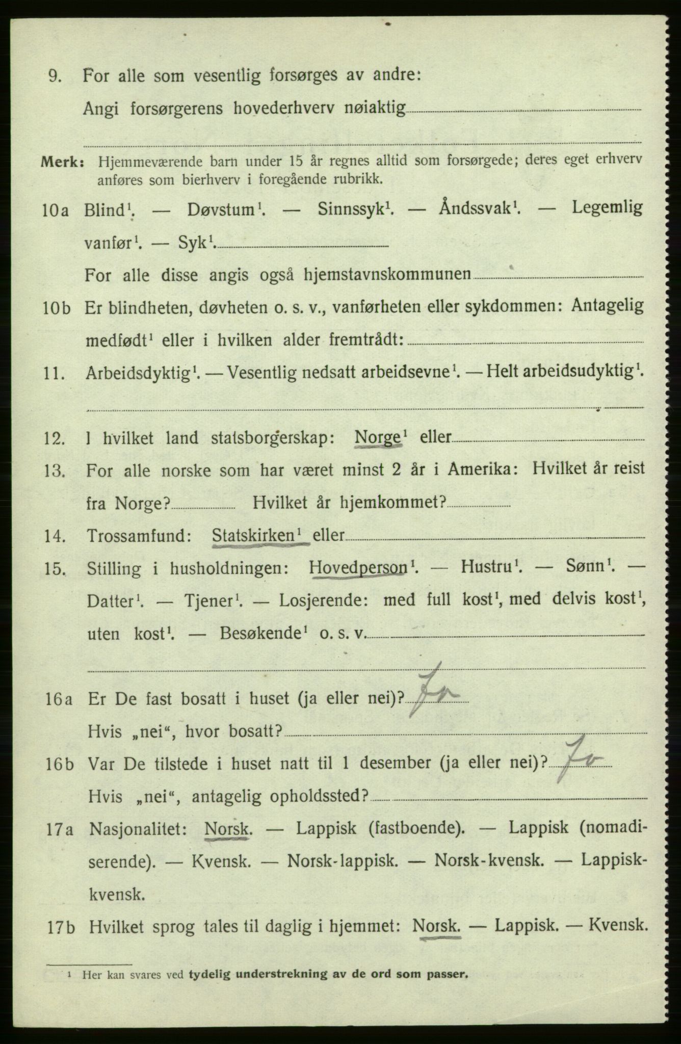 SATØ, 1920 census for Kjelvik, 1920, p. 7516