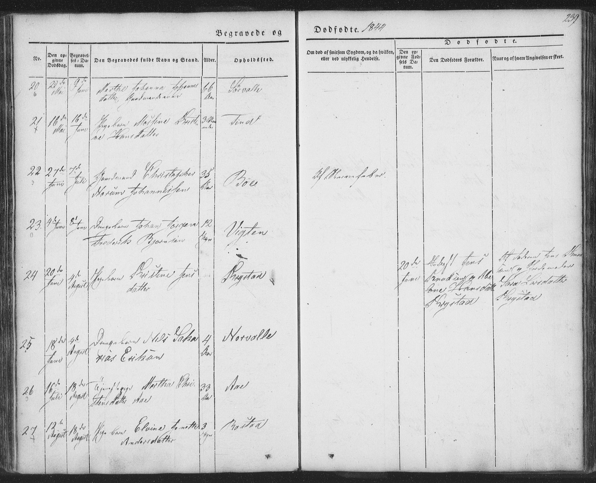 Ministerialprotokoller, klokkerbøker og fødselsregistre - Nordland, AV/SAT-A-1459/885/L1202: Parish register (official) no. 885A03, 1838-1859, p. 239