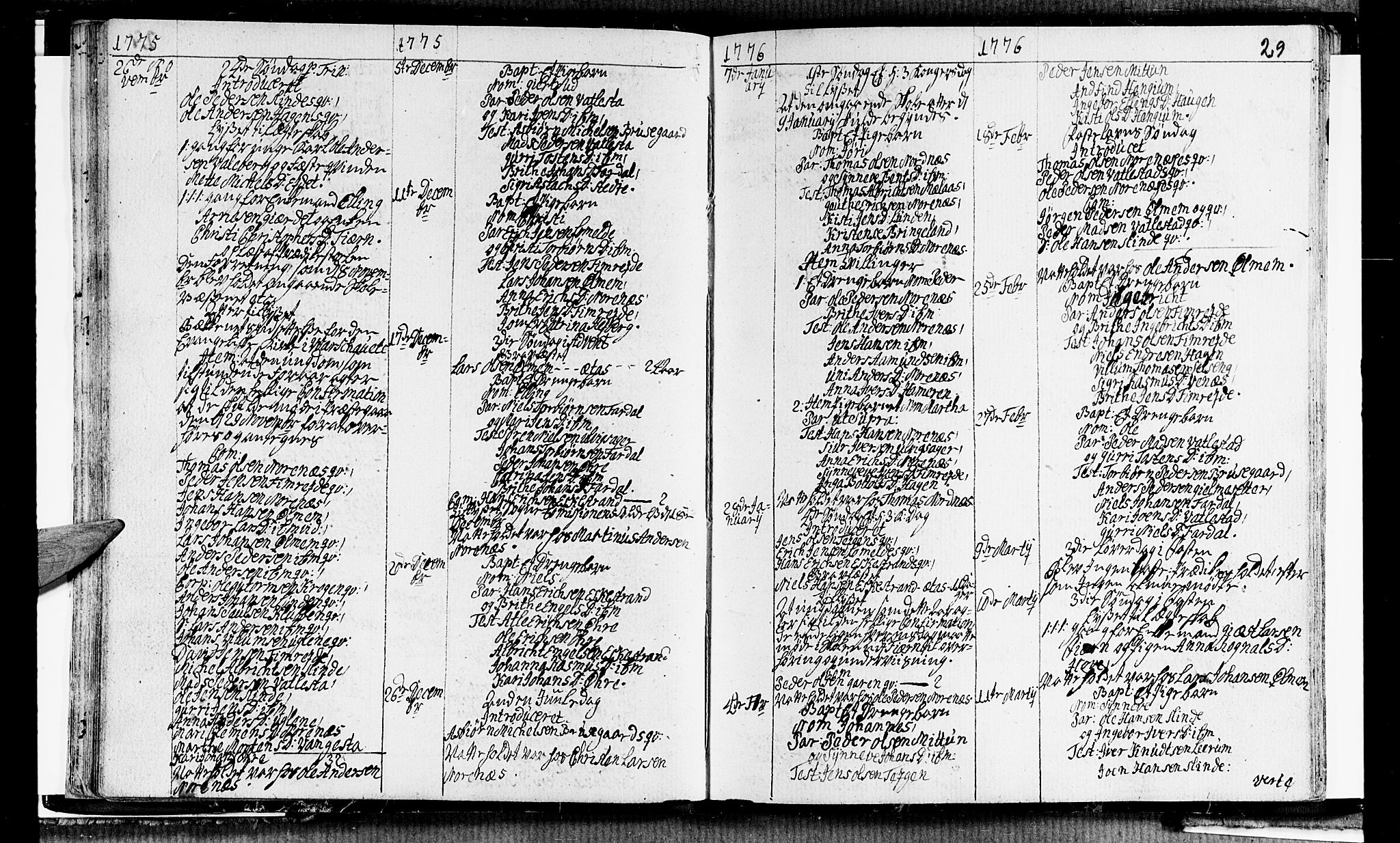 Sogndal sokneprestembete, SAB/A-81301/H/Haa/Haaa/L0006: Parish register (official) no. A 6, 1770-1782, p. 29