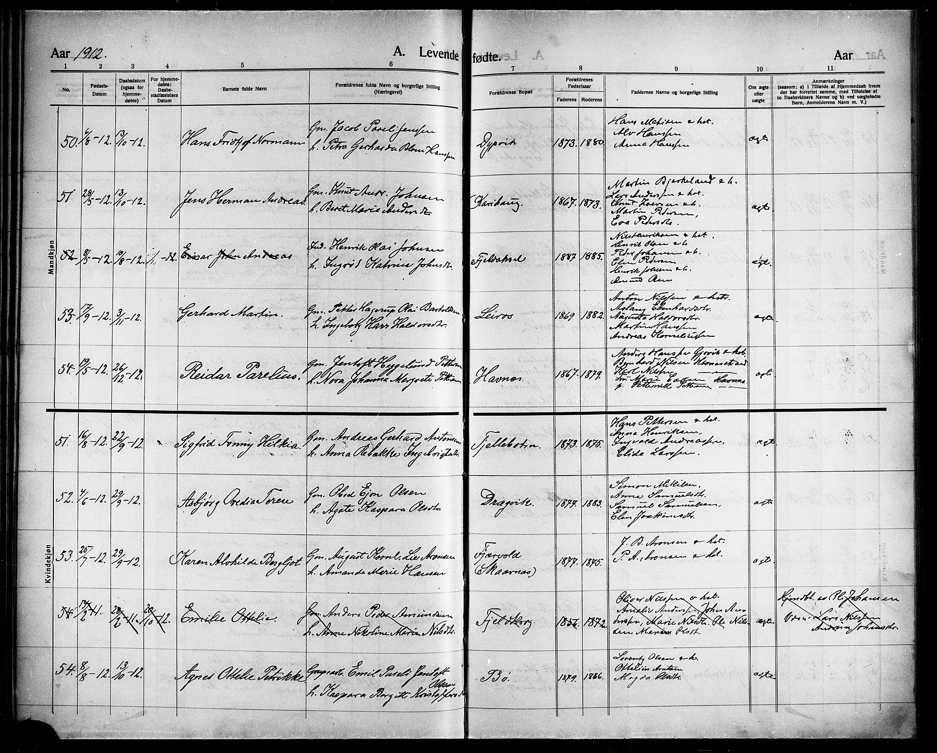 Ministerialprotokoller, klokkerbøker og fødselsregistre - Nordland, AV/SAT-A-1459/863/L0916: Parish register (copy) no. 863C06, 1907-1921