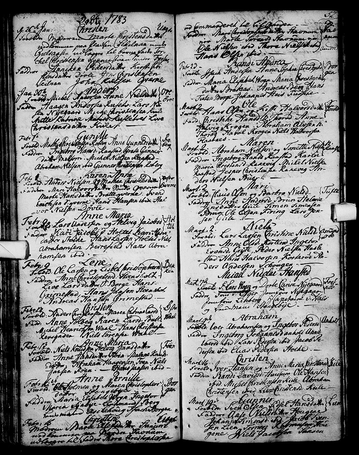 Stokke kirkebøker, AV/SAKO-A-320/F/Fa/L0003: Parish register (official) no. I 3, 1771-1803, p. 52