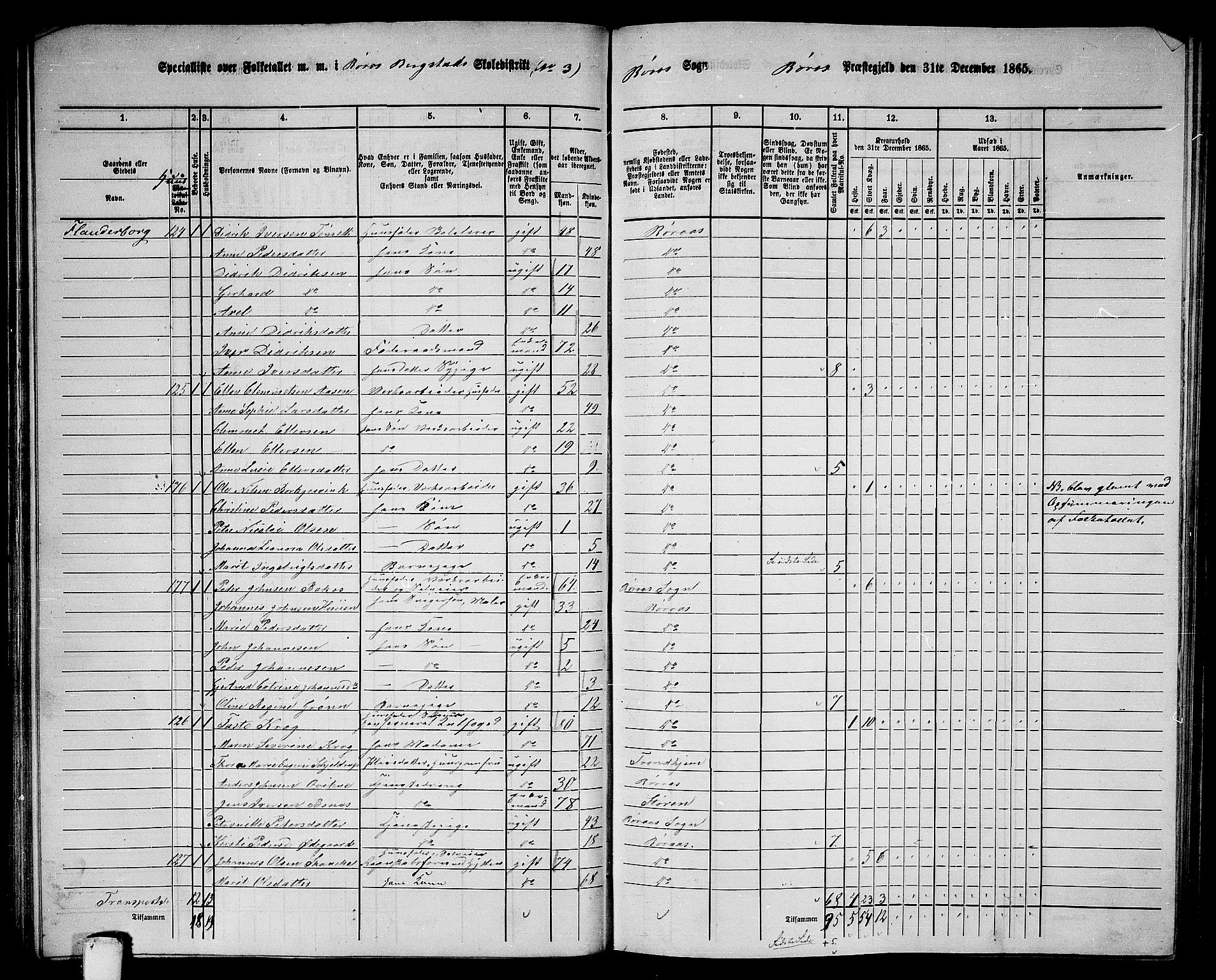 RA, 1865 census for Røros, 1865, p. 56