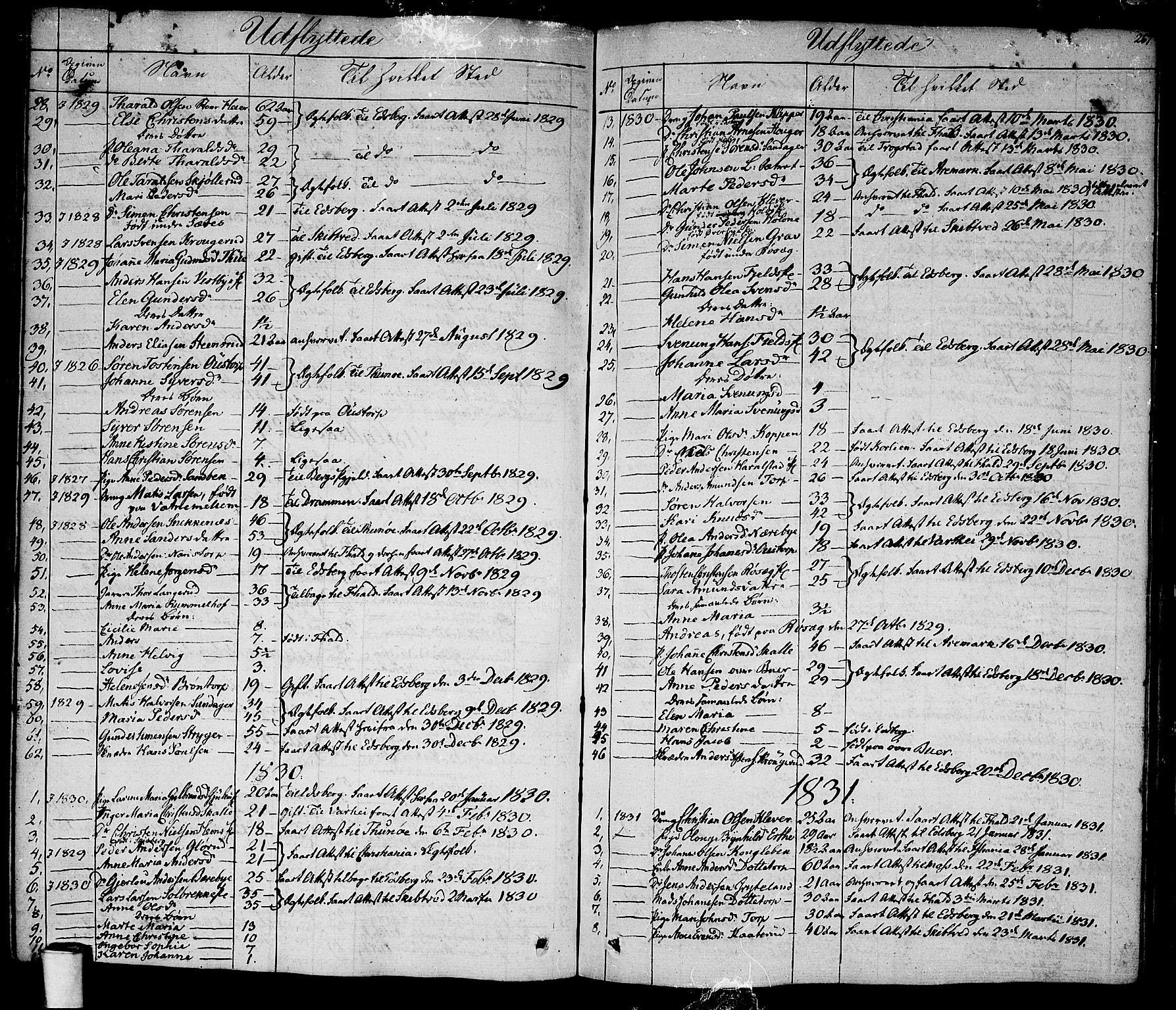 Rakkestad prestekontor Kirkebøker, SAO/A-2008/F/Fa/L0007: Parish register (official) no. I 7, 1825-1841, p. 267