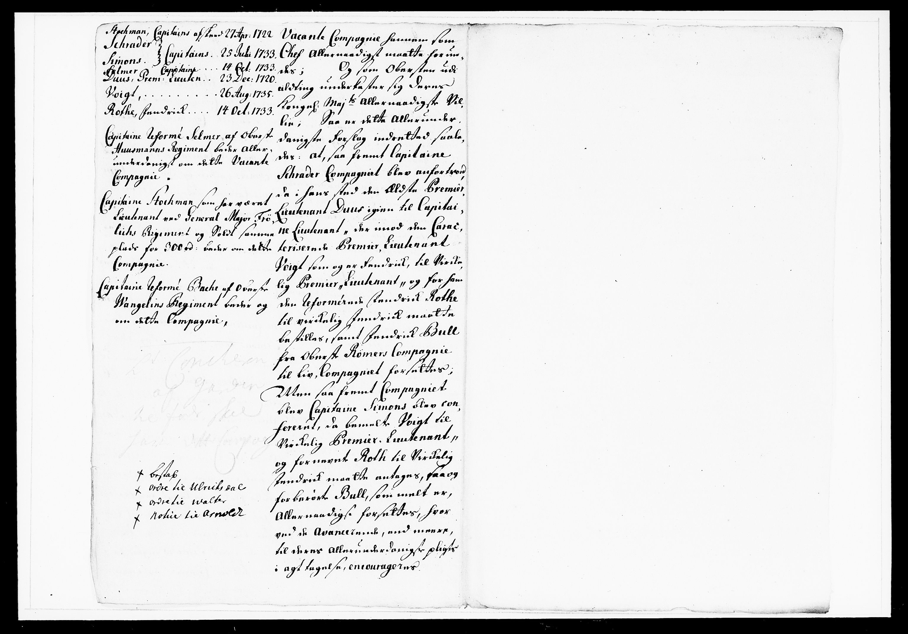 Krigskollegiet, Krigskancelliet, DRA/A-0006/-/1143-1150: Refererede sager, 1738, p. 26