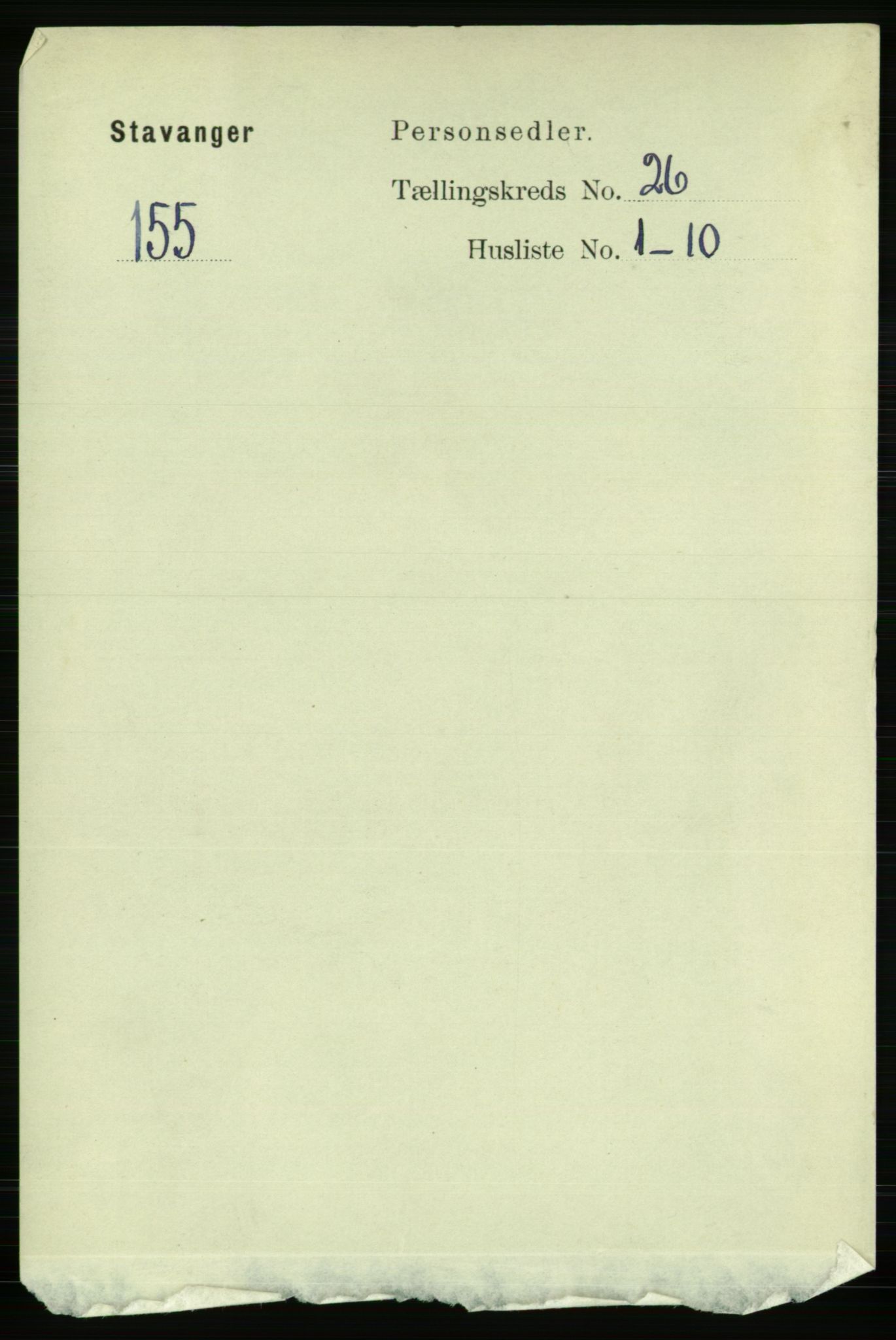 RA, 1891 census for 1103 Stavanger, 1891, p. 28117