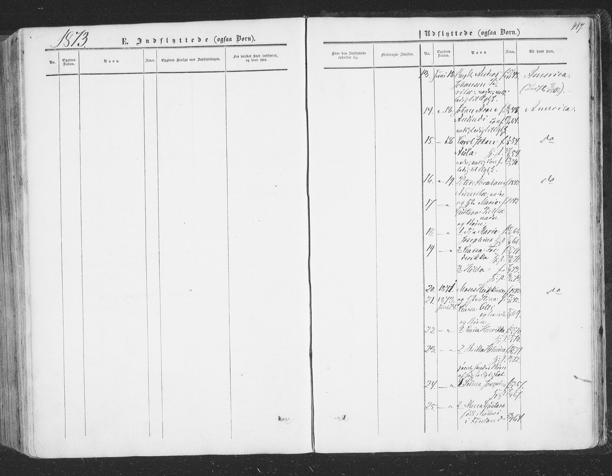 Vadsø sokneprestkontor, AV/SATØ-S-1325/H/Ha/L0004kirke: Parish register (official) no. 4, 1854-1880, p. 447