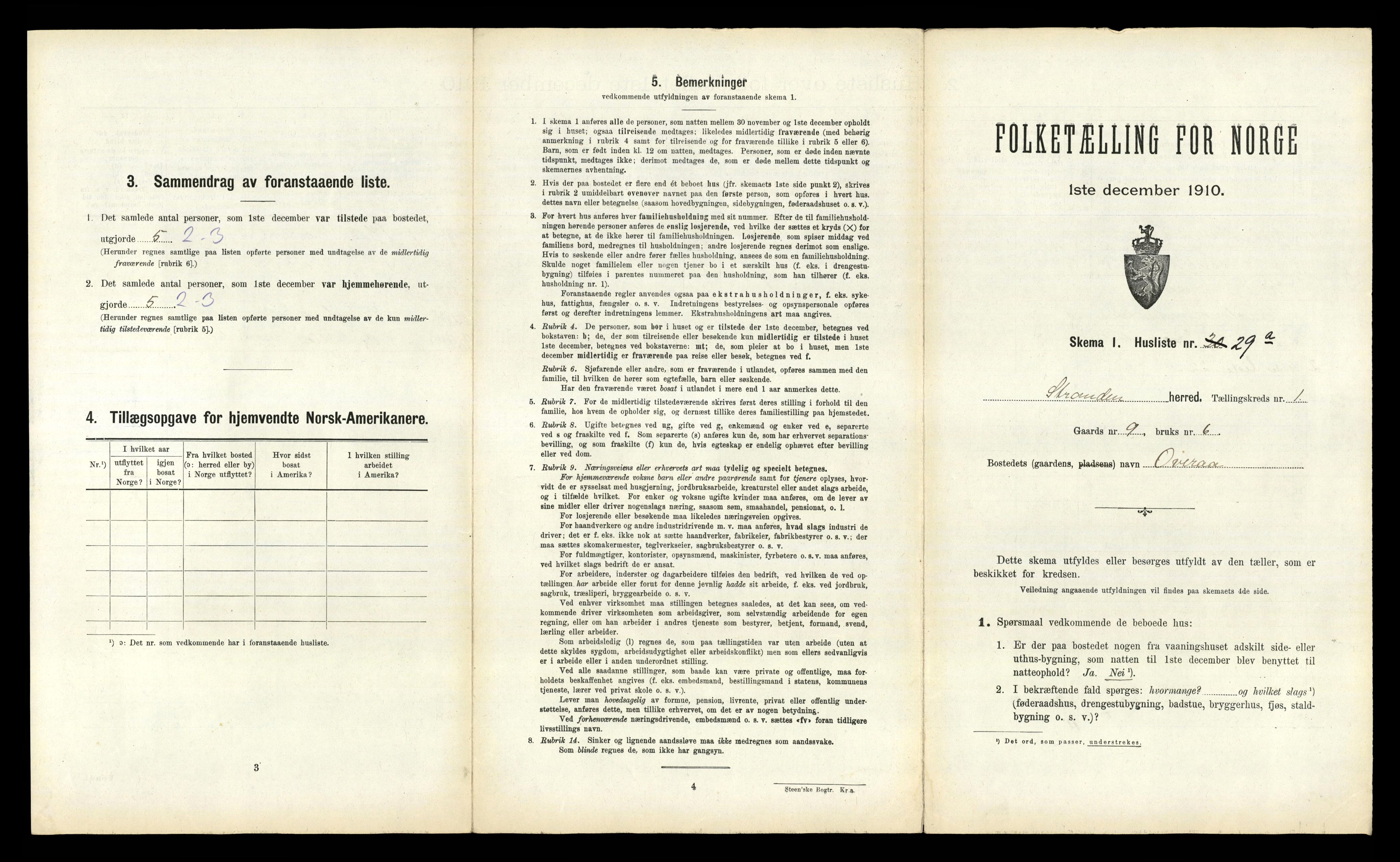 RA, 1910 census for Stranda, 1910, p. 82