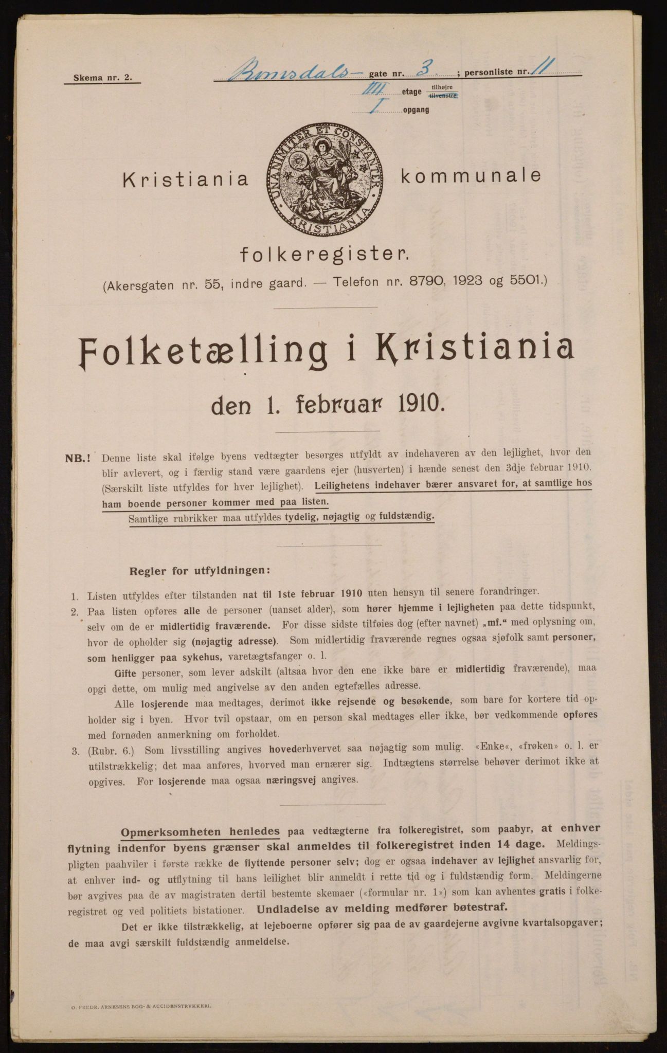 OBA, Municipal Census 1910 for Kristiania, 1910, p. 79541