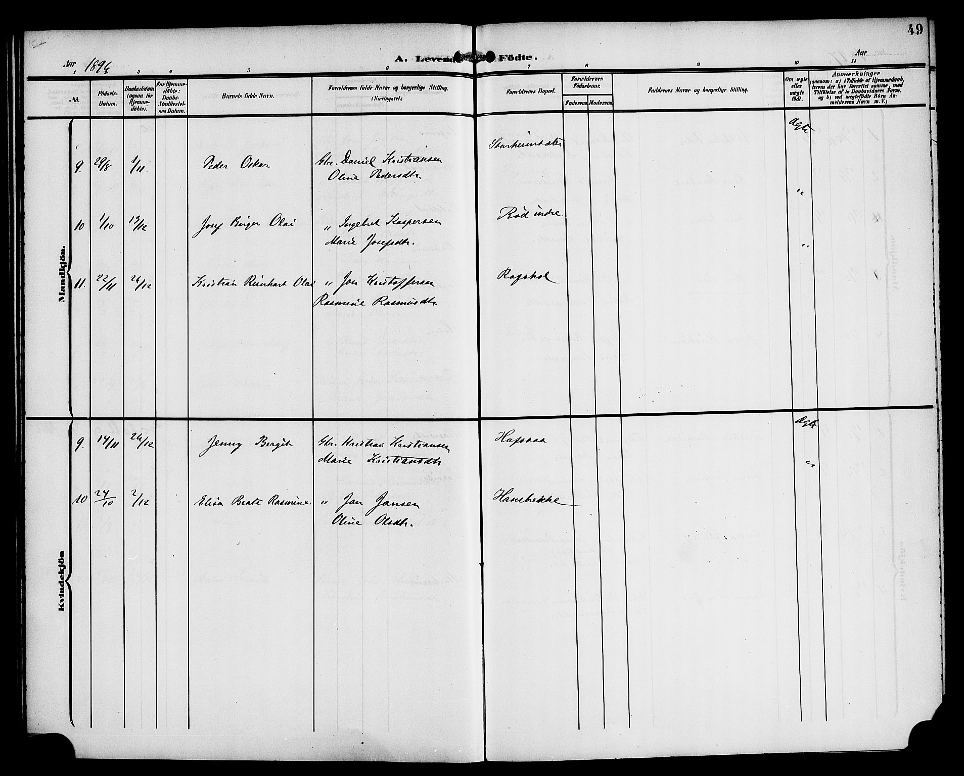 Eid sokneprestembete, AV/SAB-A-82301/H/Haa/Haac/L0001: Parish register (official) no. C 1, 1879-1899, p. 49