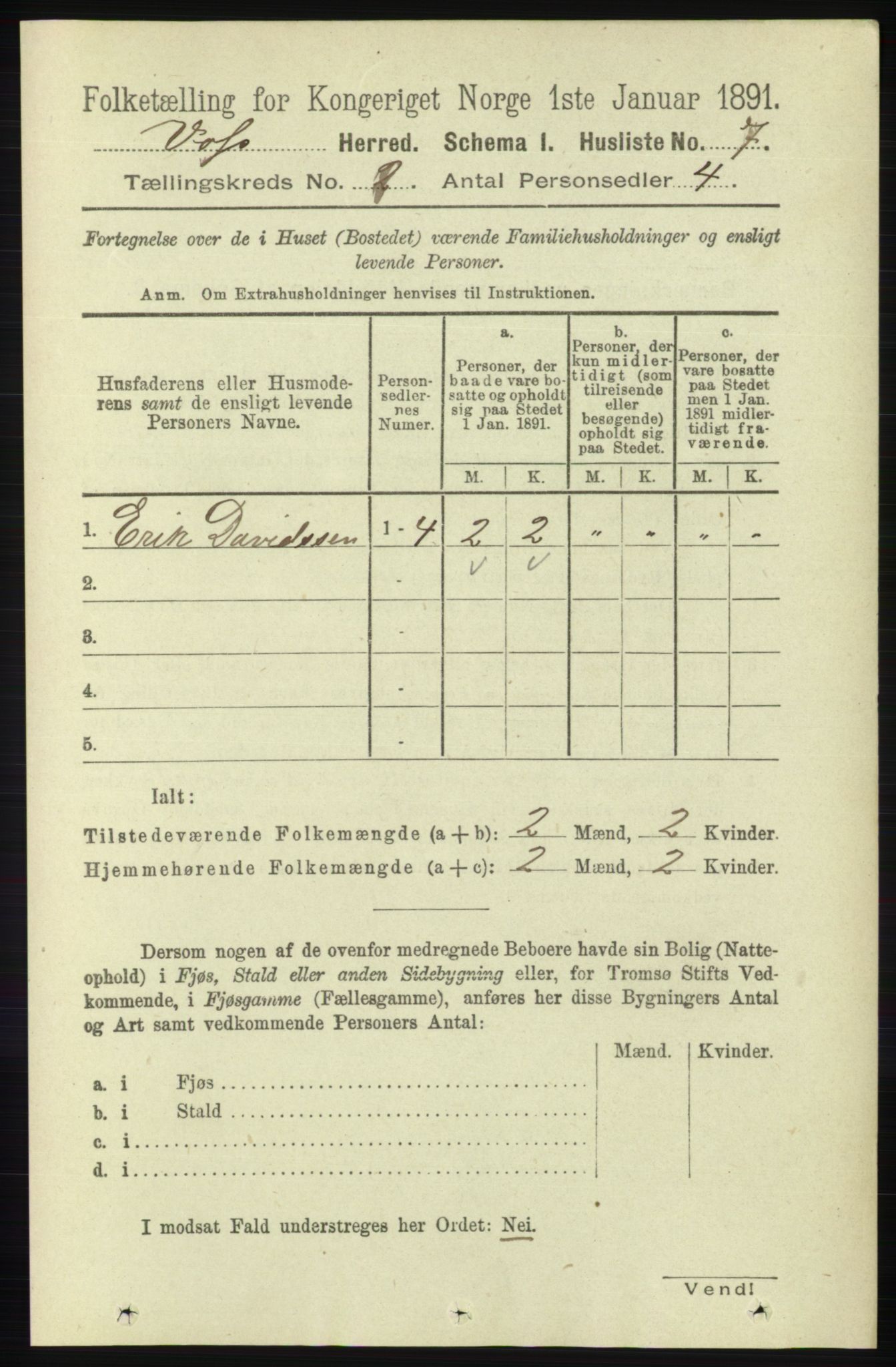 RA, 1891 census for 1235 Voss, 1891, p. 549