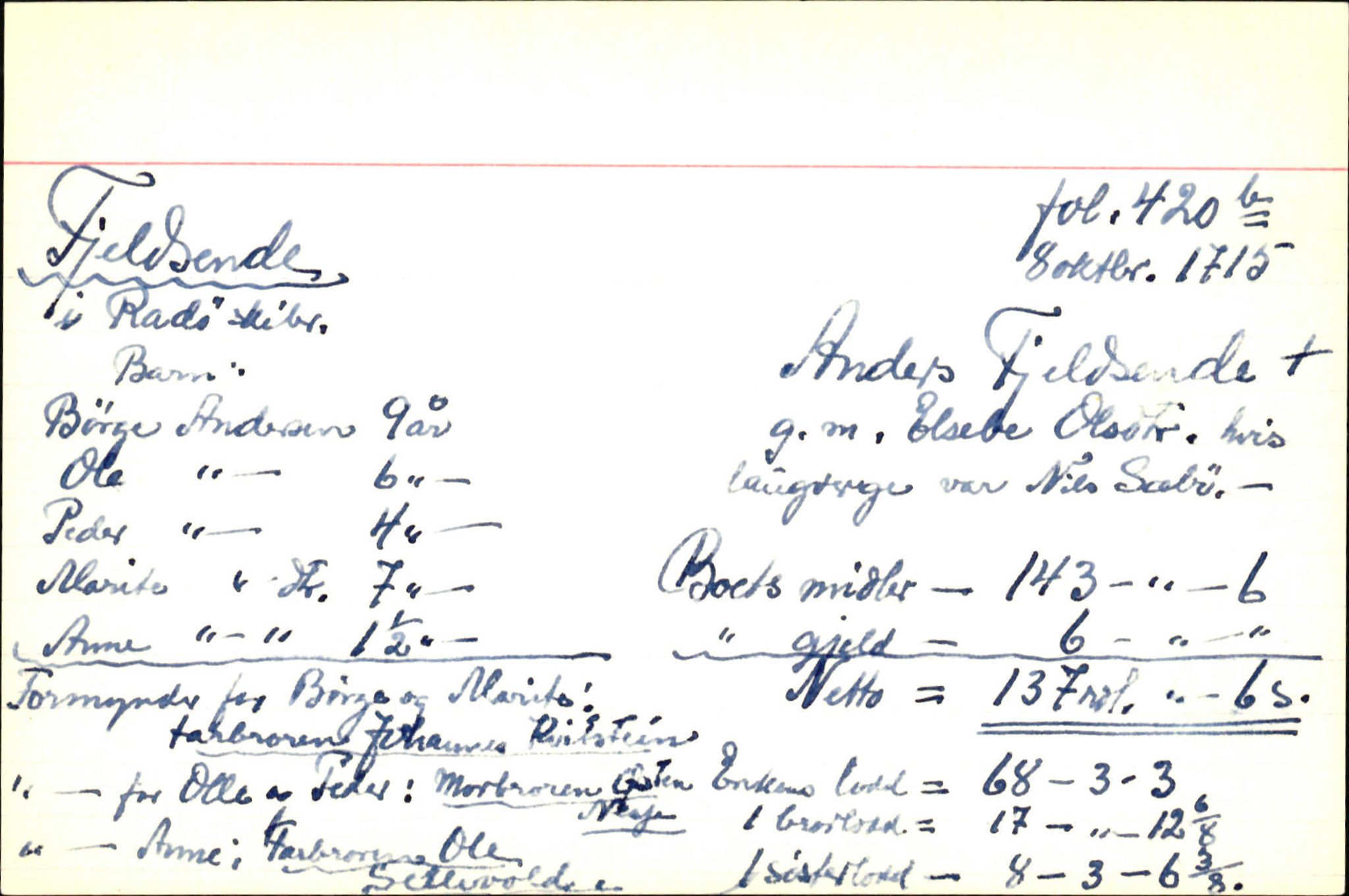 Skiftekort ved Statsarkivet i Bergen, SAB/SKIFTEKORT/001/L0001: Skifteprotokoll nr. 1-2 - test test, 1702-1716, p. 1452