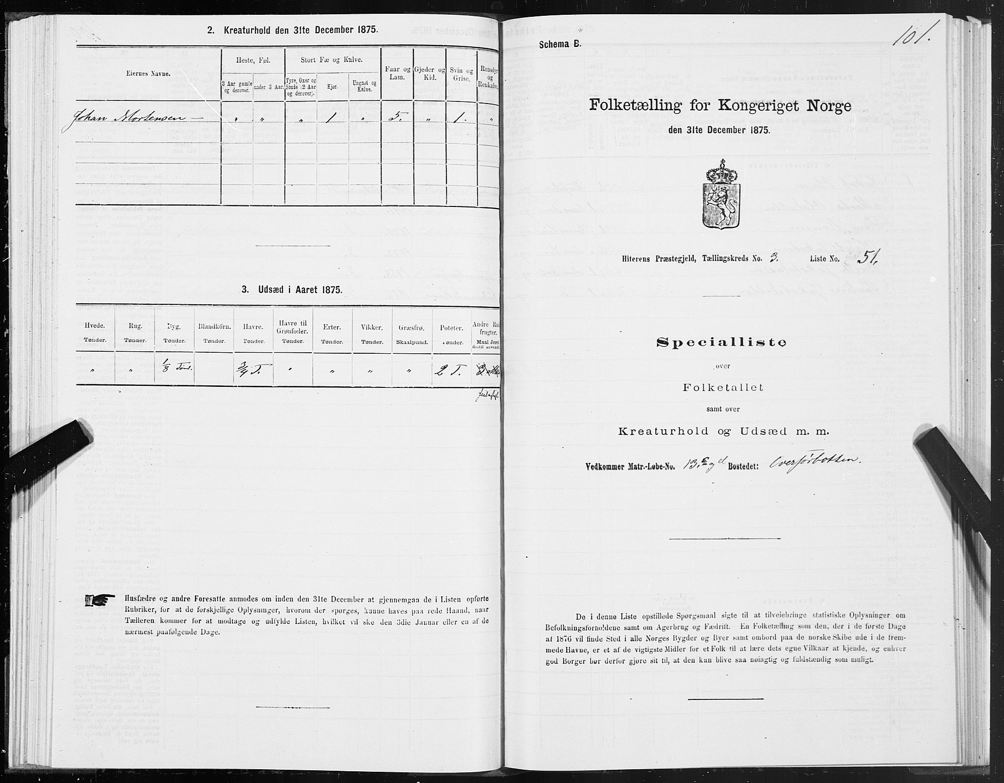 SAT, 1875 census for 1617P Hitra, 1875, p. 2101