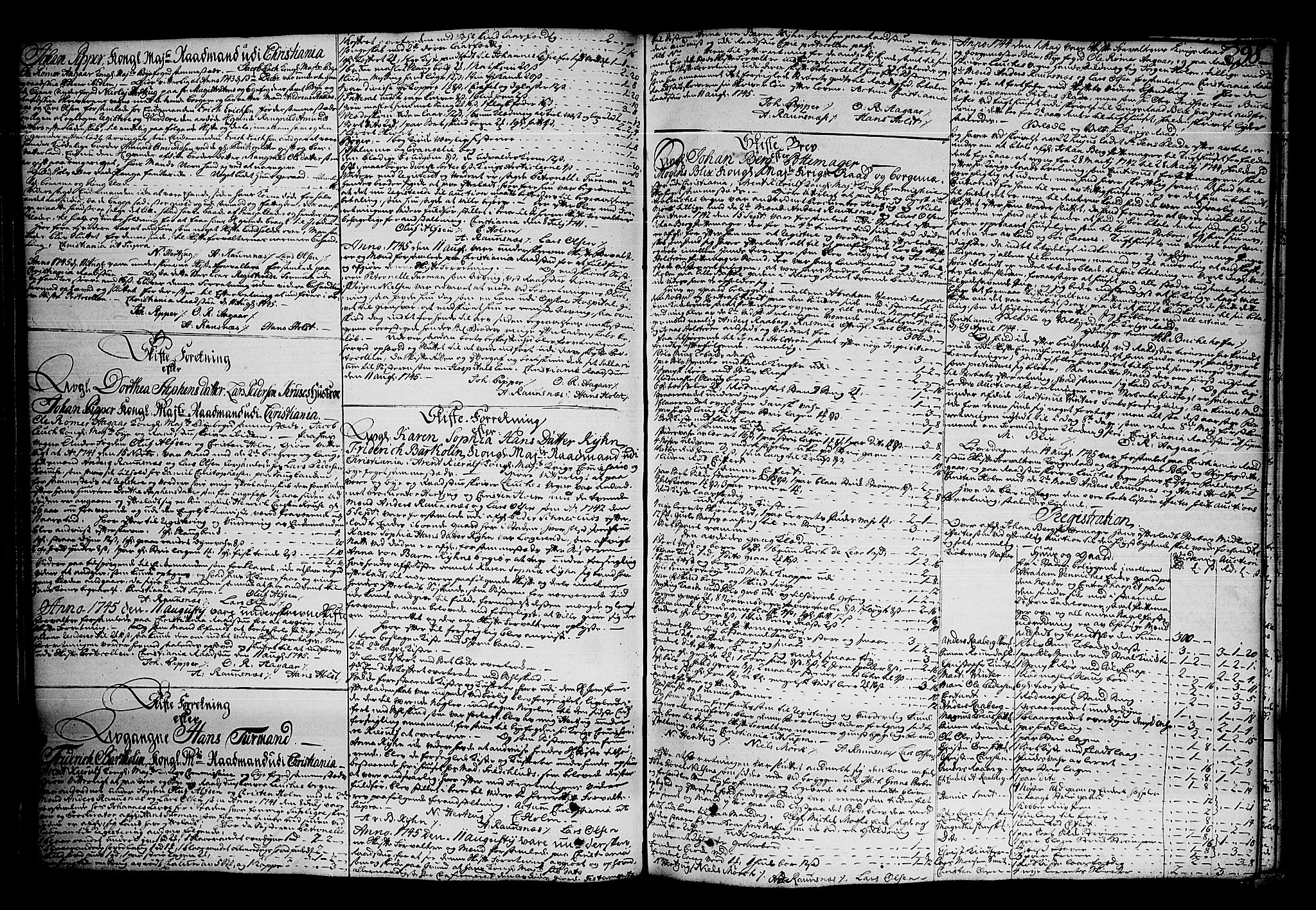 Oslo skifterett, AV/SAO-A-10383/H/Ha/L0009b: Skifteprotokoll, 1741-1749, p. 297b-298a