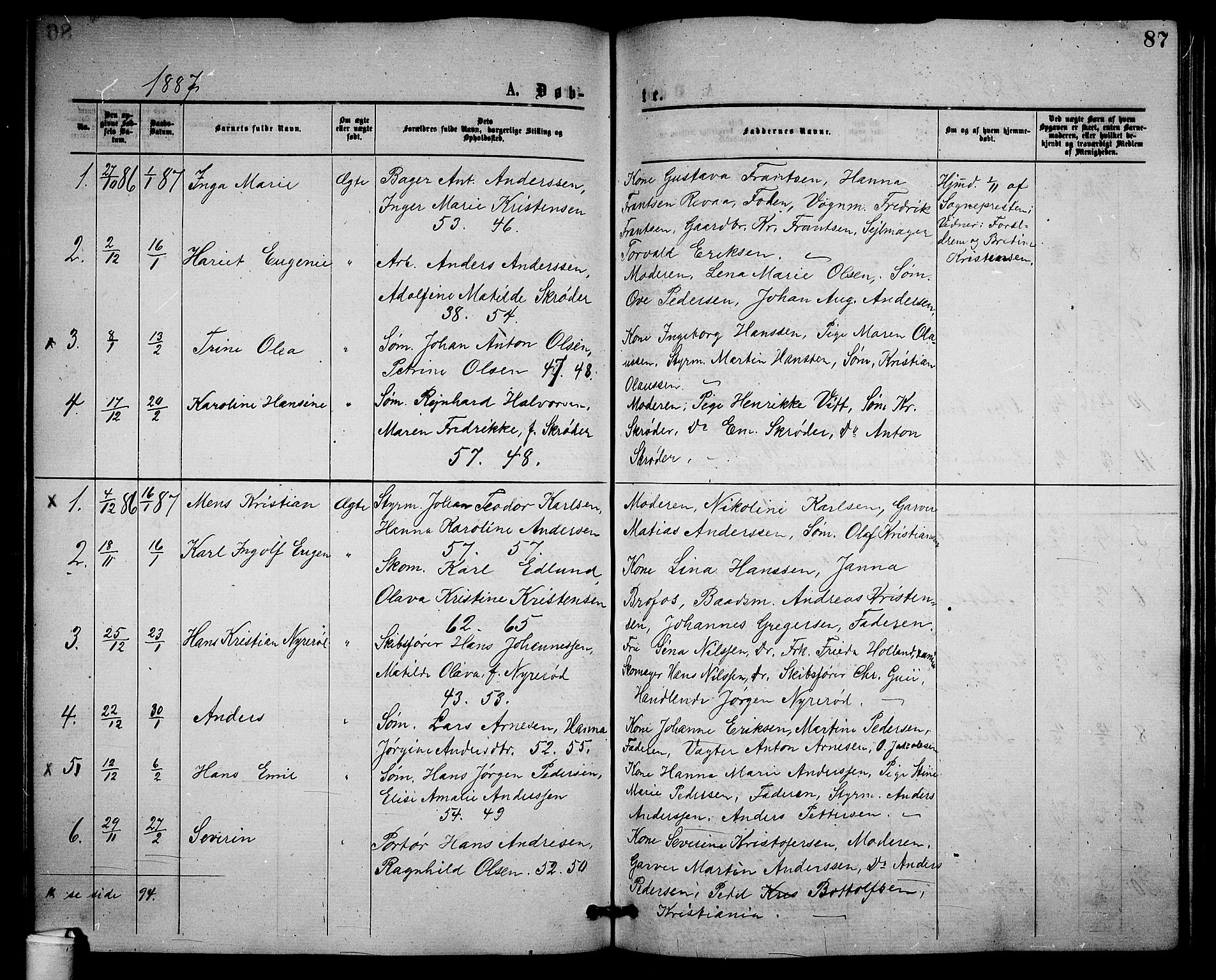 Holmestrand kirkebøker, AV/SAKO-A-346/G/Ga/L0004: Parish register (copy) no. 4, 1874-1888, p. 87