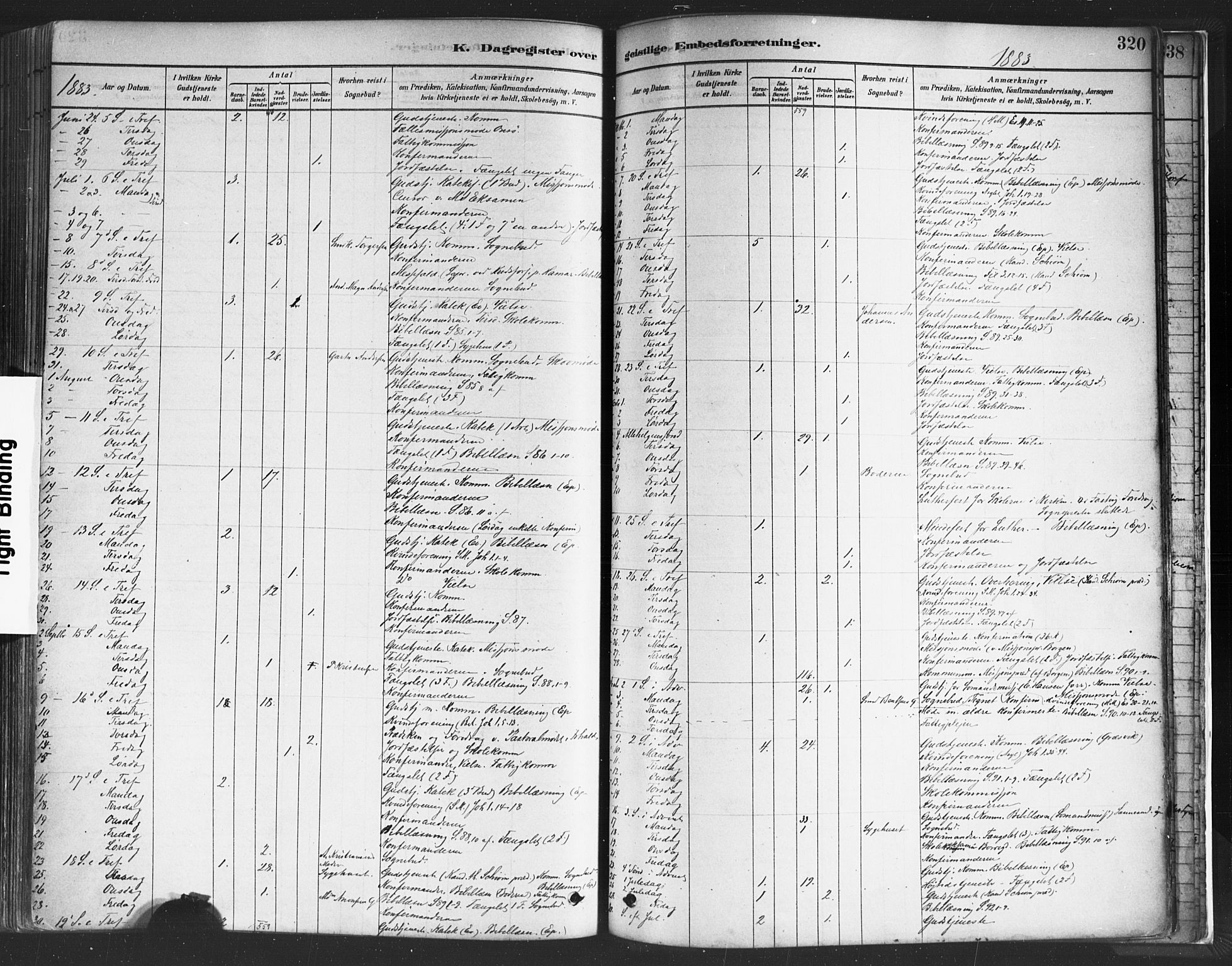 Sarpsborg prestekontor Kirkebøker, SAO/A-2006/F/Fa/L0003: Parish register (official) no. 3, 1878-1891, p. 320