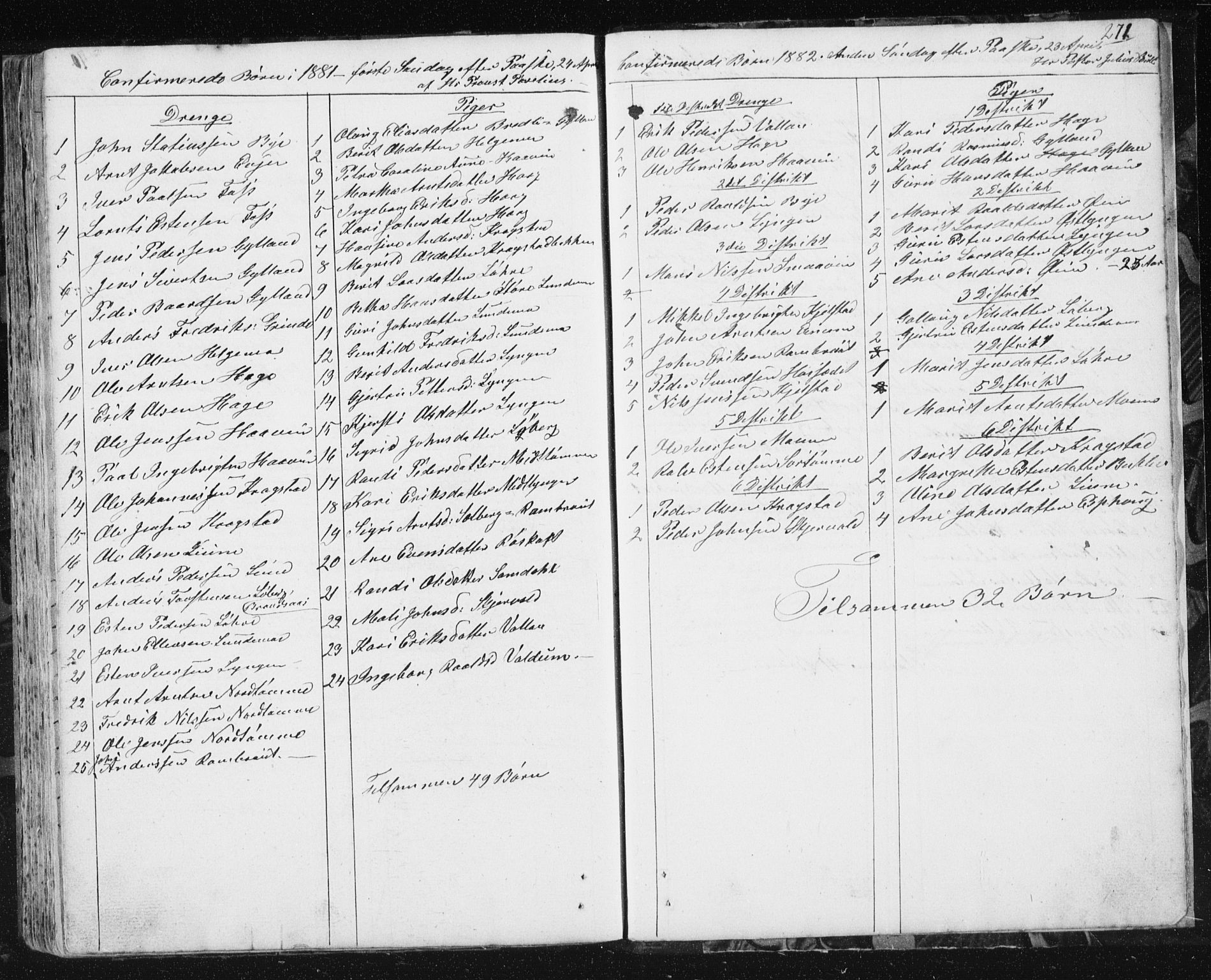 Ministerialprotokoller, klokkerbøker og fødselsregistre - Sør-Trøndelag, SAT/A-1456/692/L1110: Parish register (copy) no. 692C05, 1849-1889, p. 271