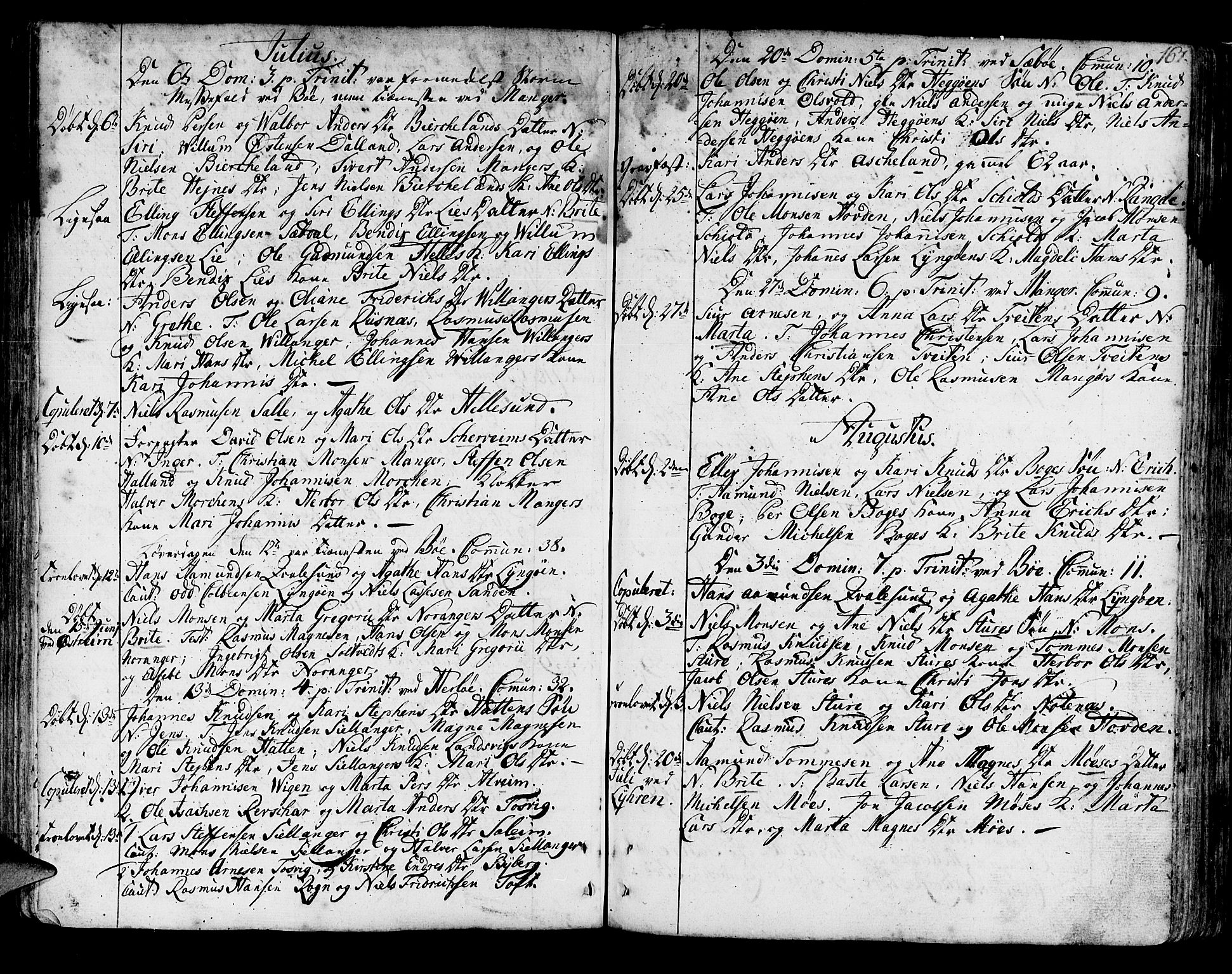 Manger sokneprestembete, AV/SAB-A-76801/H/Haa: Parish register (official) no. A 1, 1759-1791, p. 167