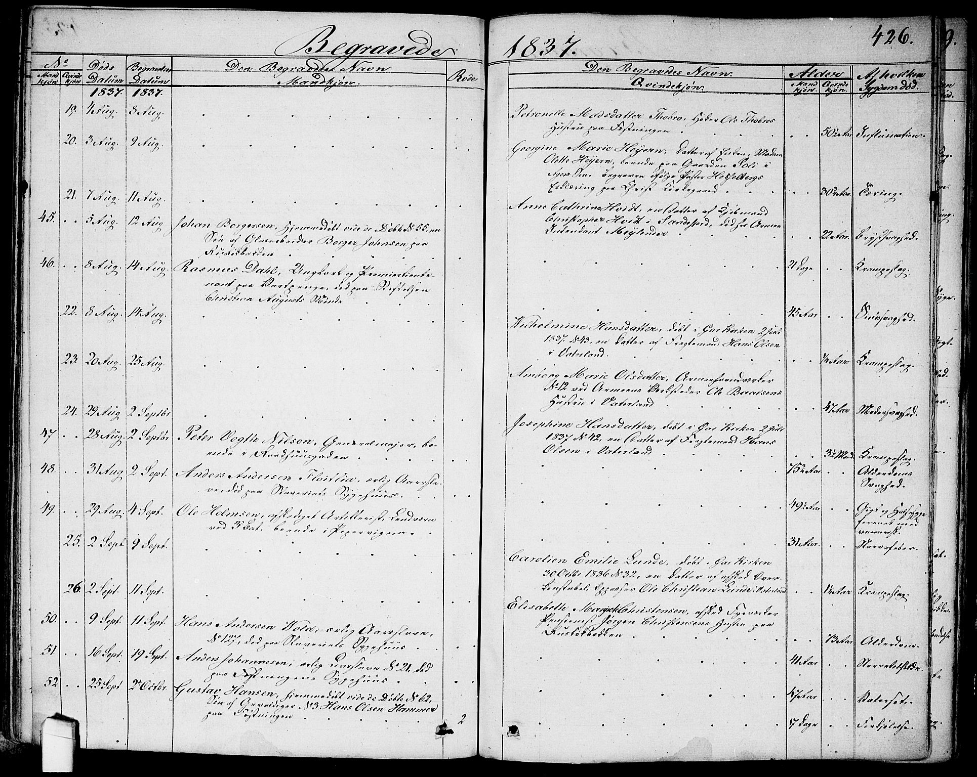 Garnisonsmenigheten Kirkebøker, AV/SAO-A-10846/G/Ga/L0004: Parish register (copy) no. 4, 1828-1840, p. 426