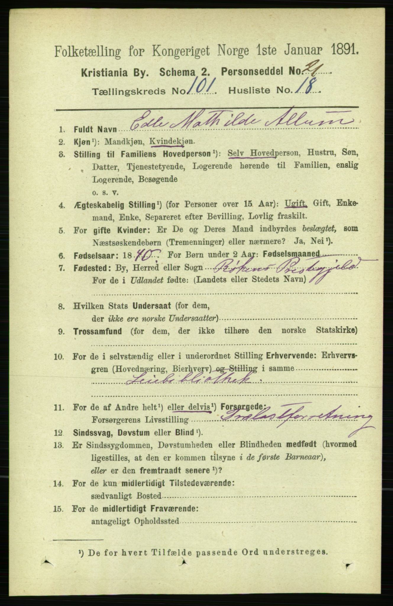 RA, 1891 census for 0301 Kristiania, 1891, p. 50457