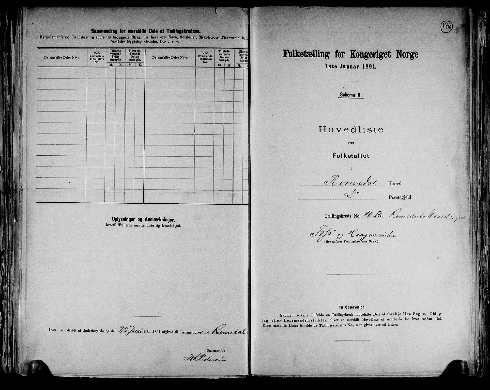 RA, 1891 census for 0416 Romedal, 1891, p. 25