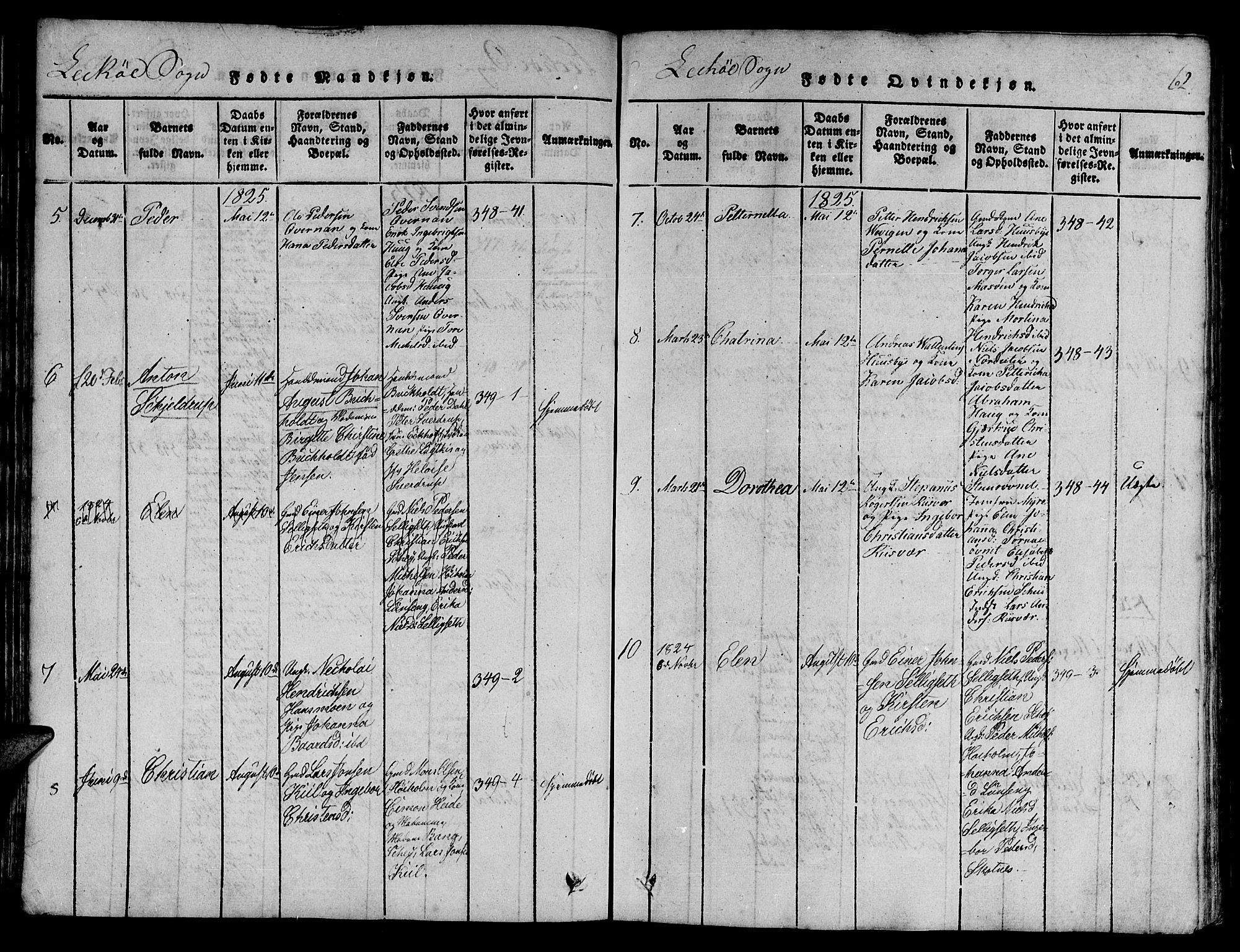 Ministerialprotokoller, klokkerbøker og fødselsregistre - Nord-Trøndelag, SAT/A-1458/780/L0636: Parish register (official) no. 780A03 /2, 1815-1829, p. 62