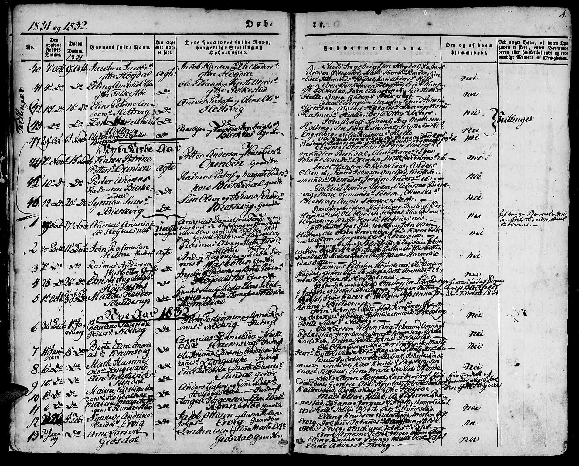 Ministerialprotokoller, klokkerbøker og fødselsregistre - Møre og Romsdal, AV/SAT-A-1454/511/L0139: Parish register (official) no. 511A06, 1831-1850, p. 4