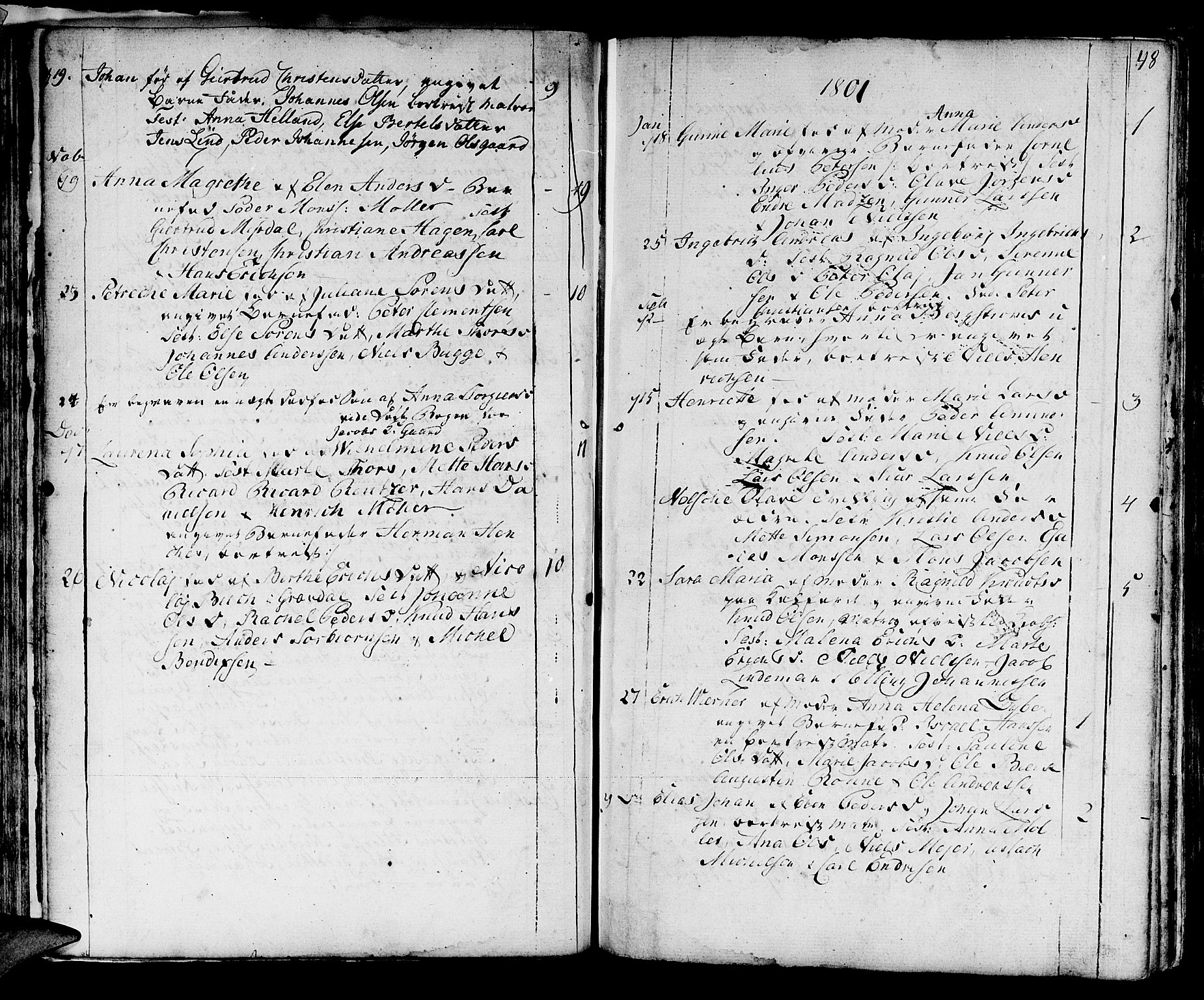 Domkirken sokneprestembete, SAB/A-74801/H/Haa/L0004: Parish register (official) no. A 4, 1763-1820, p. 48
