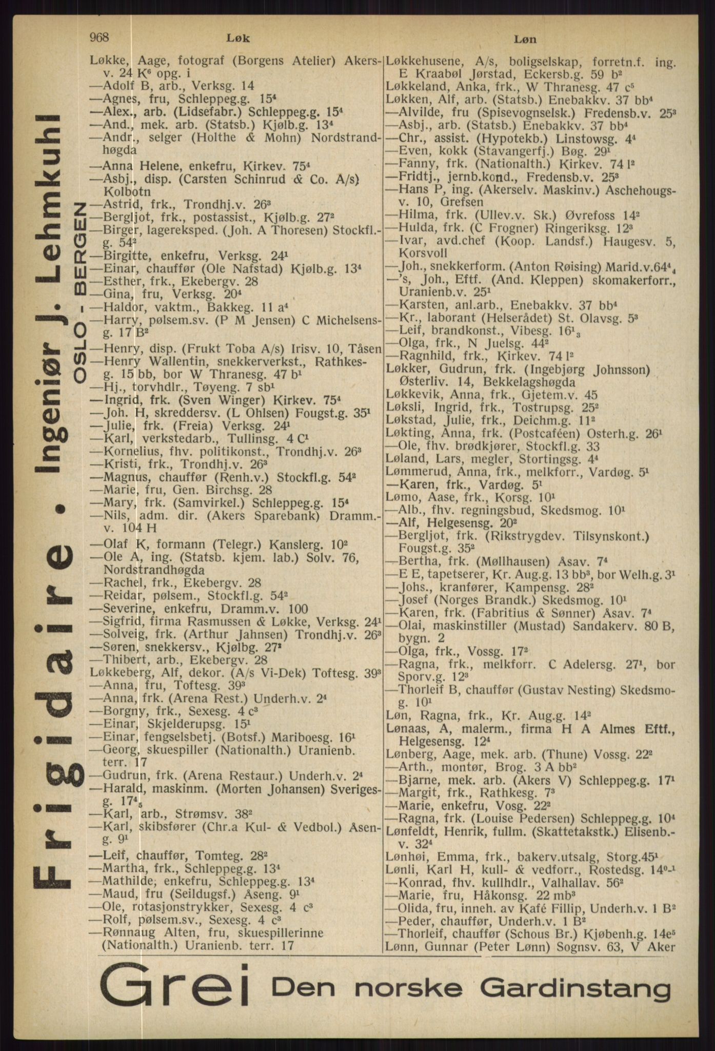 Kristiania/Oslo adressebok, PUBL/-, 1936, p. 968